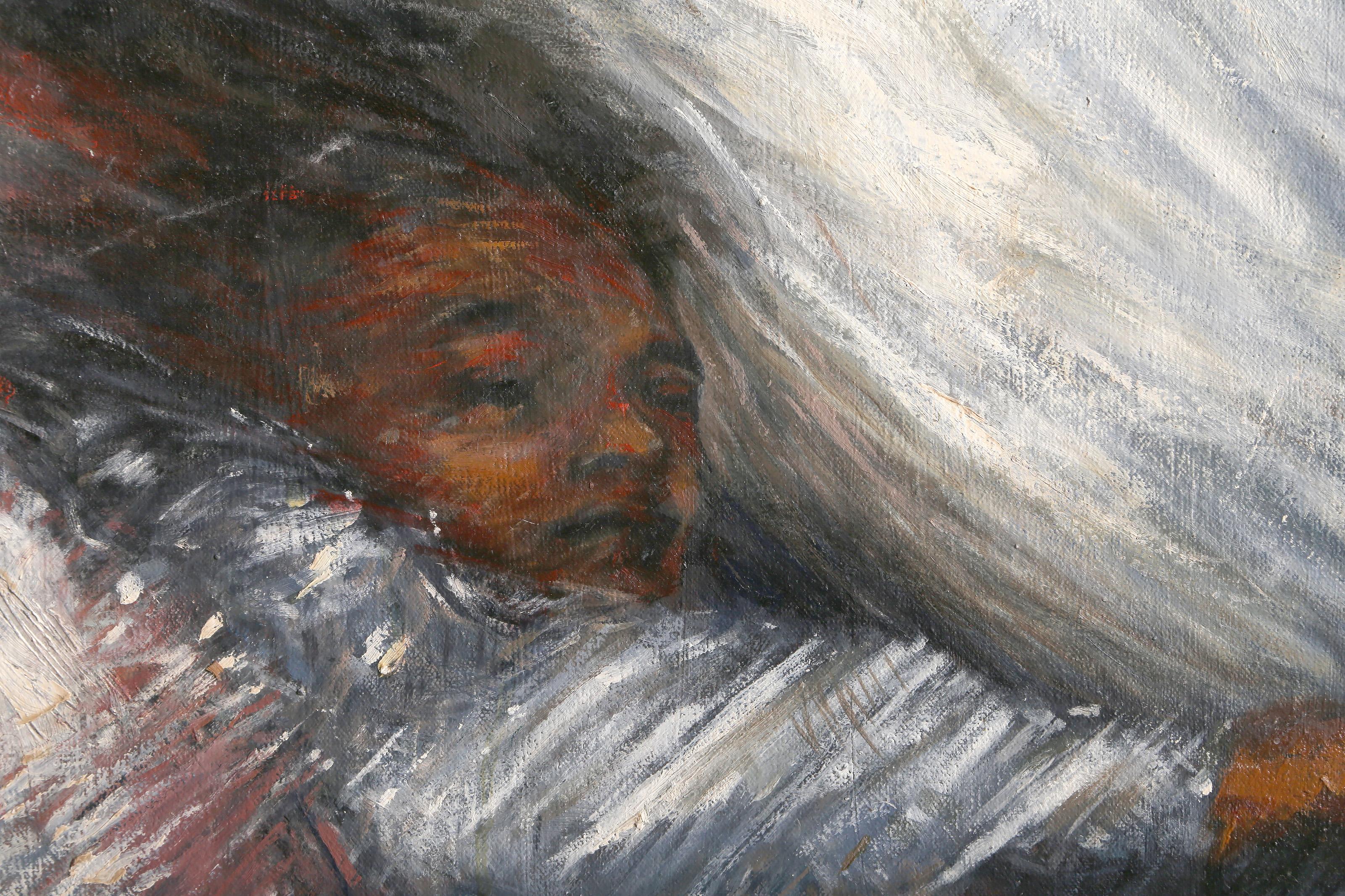 Figure Consumed, Surrealist Oil Painting by Lisa Martin For Sale 1