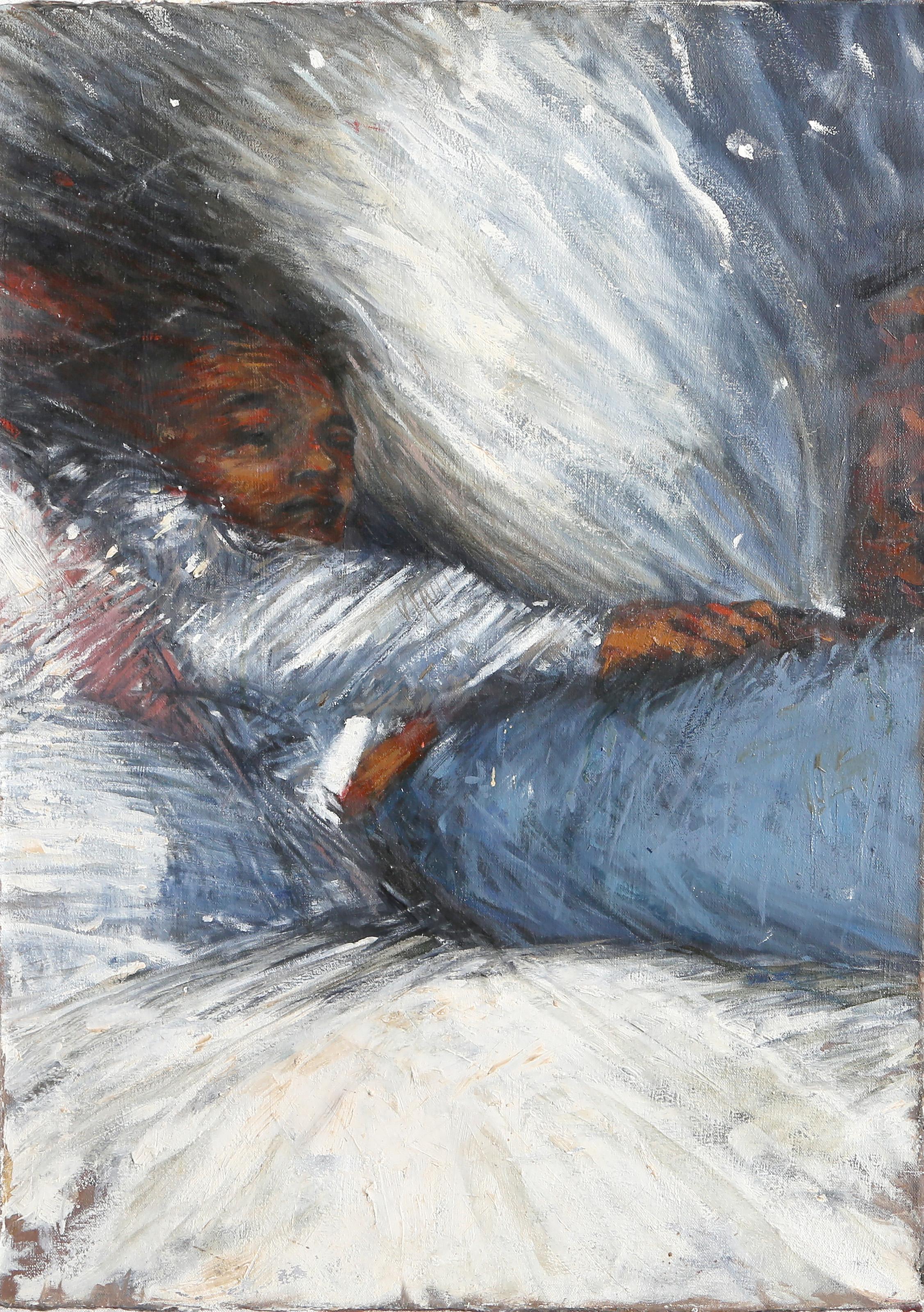 Lisa Martin - Figure Consumed, Year:  circa 2000, Medium:  Oil on Canvas, Size:  27.5 x 20 in. (69.85 x 50.8 cm)
