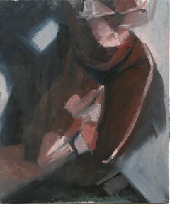 Kneeling Woman, Pop Art Oil Painting by Lisa Martin