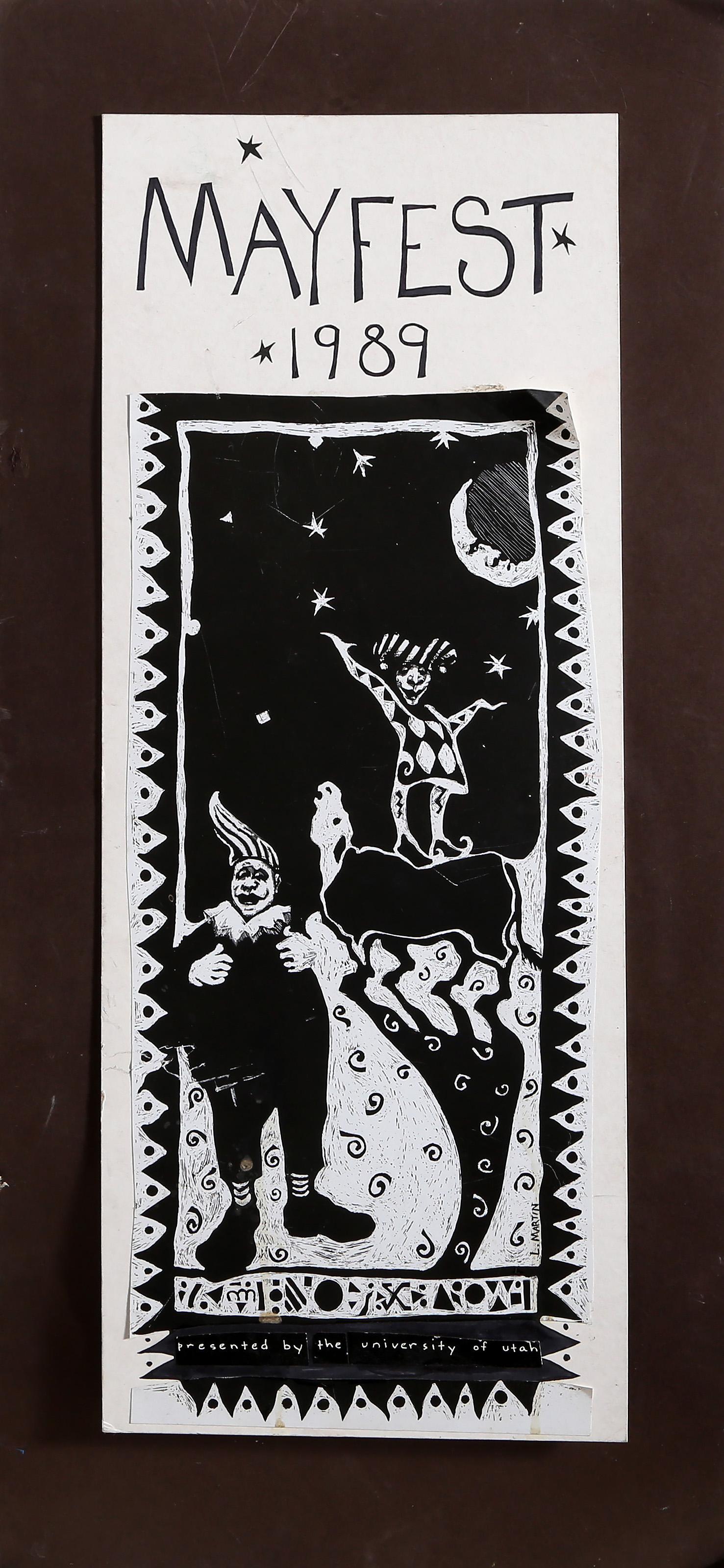 Mayfest 1989, stampa offset surrealista e collage di Lisa Martin in vendita 2