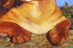 Mountain Lion, Pop Art Oil on Paper by Lisa Martin