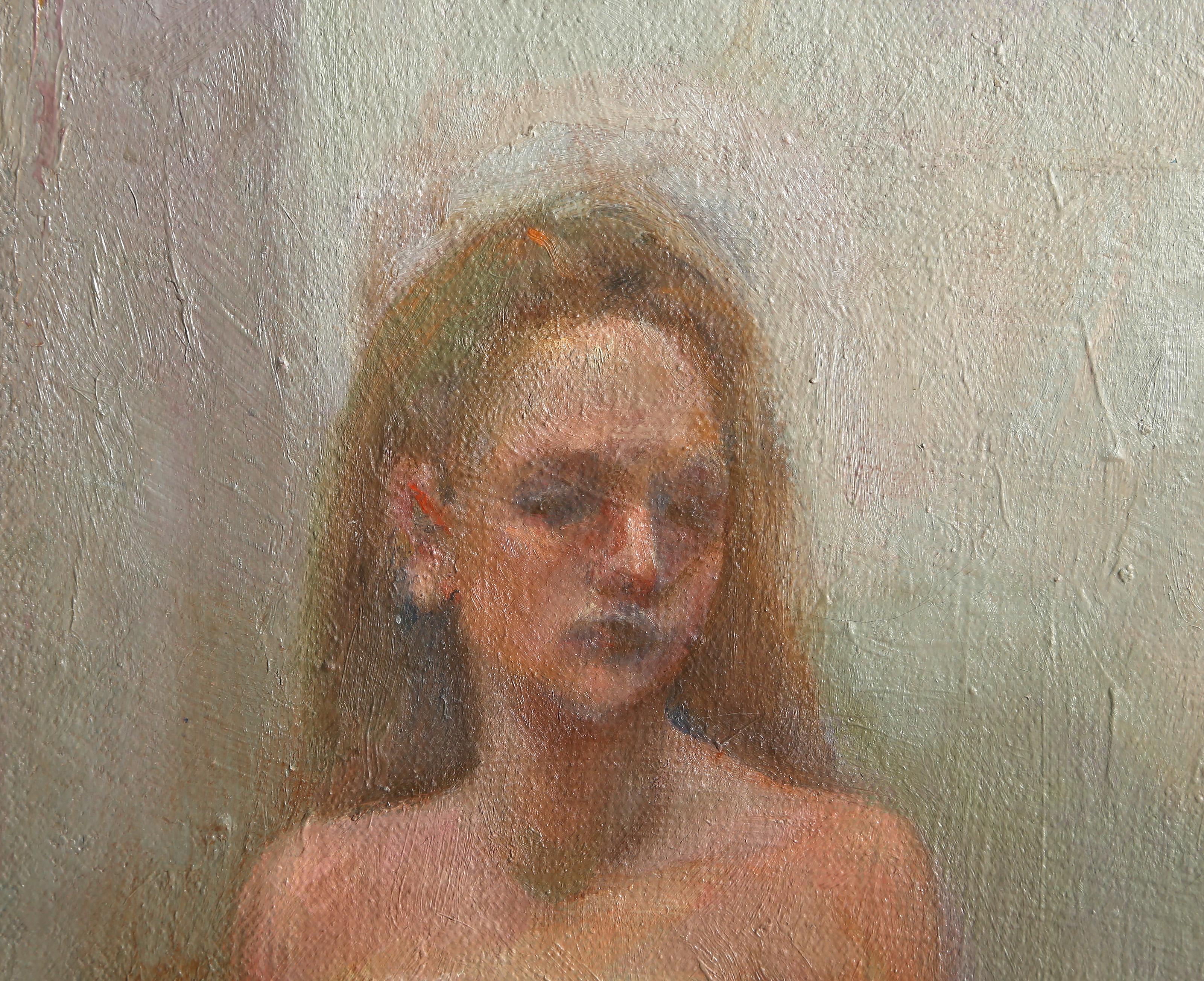 Nude Figure Study II, Impressionist Oil Painting by Lisa Martin For Sale 1
