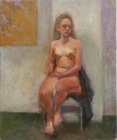 Nude Figure Study II, Impressionist Oil Painting by Lisa Martin
