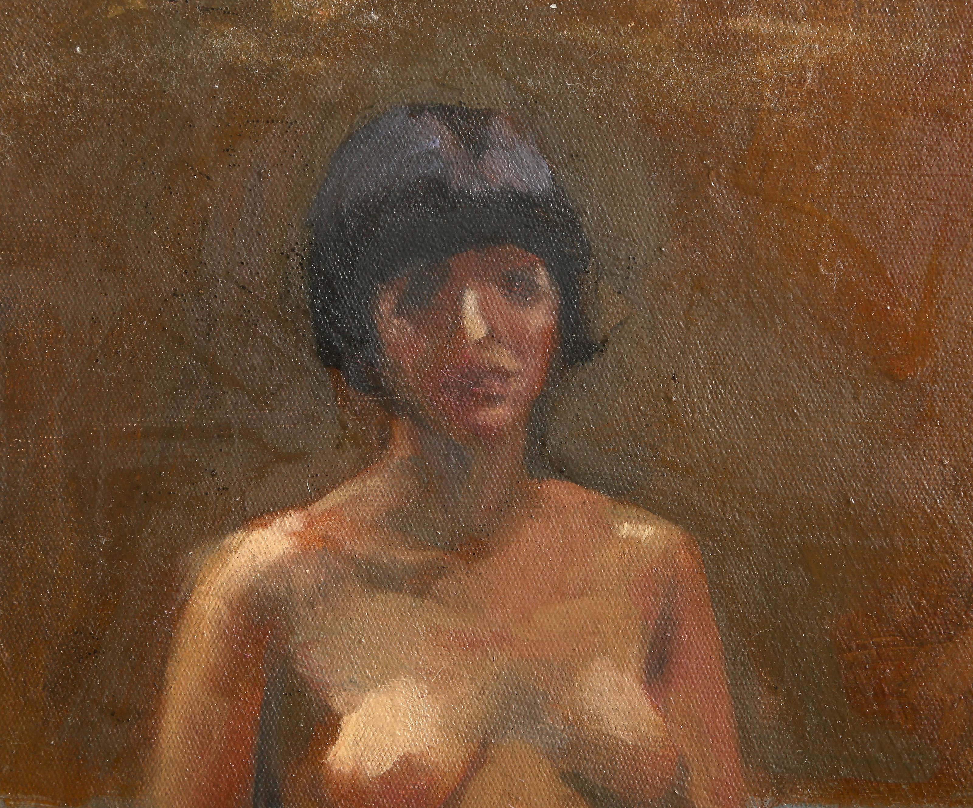 Nude Figure Study III, Impressionist Oil Painting by Lisa Martin For Sale 1