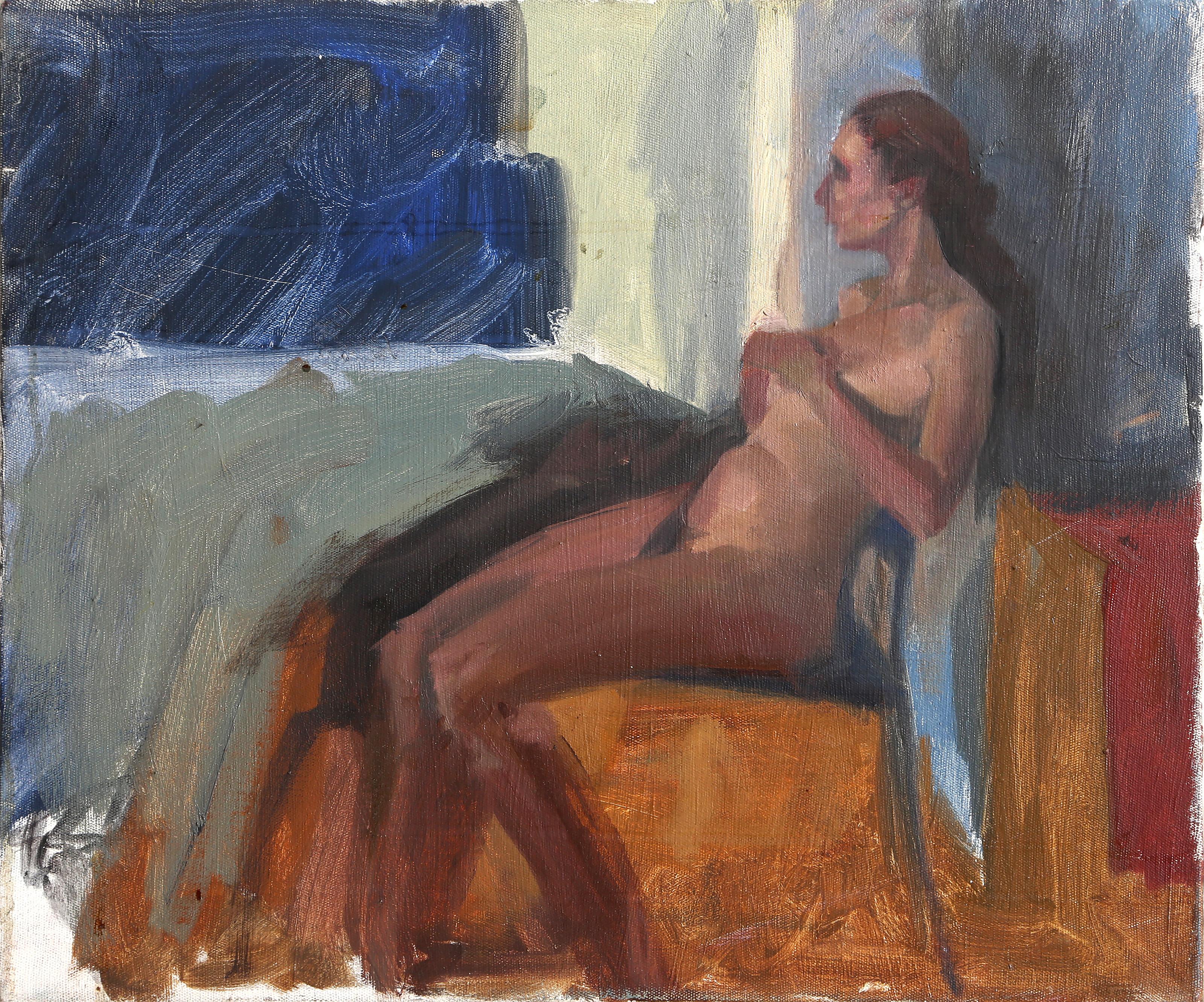 Lisa Martin - Nude Figure Study, Year:  circa 1996, Medium:  Oil on Canvas, Size:  15 x 18 in. (38.1 x 45.72 cm)
