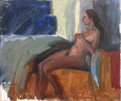 Nude Figure Study, Impressionist Oil Painting by Lisa Martin