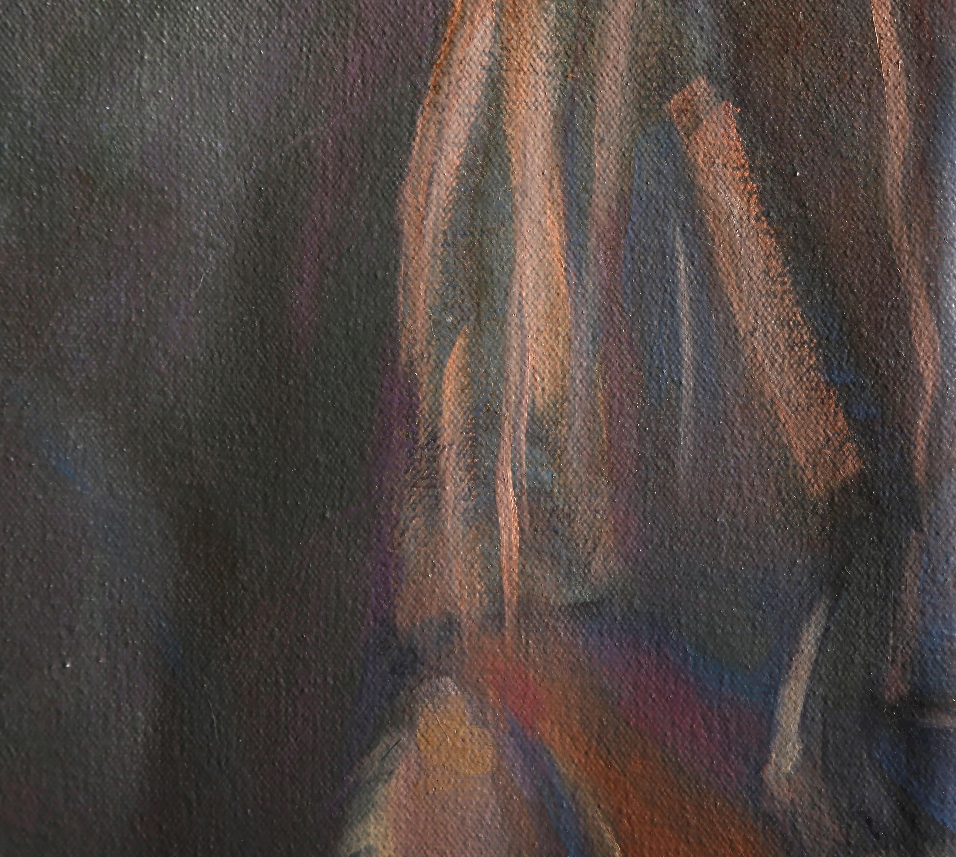 Profile of Nude Woman III, Modern Oil Painting by Lisa Martin For Sale 2