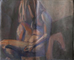 Profile of Nude Woman III, Modern Oil Painting by Lisa Martin