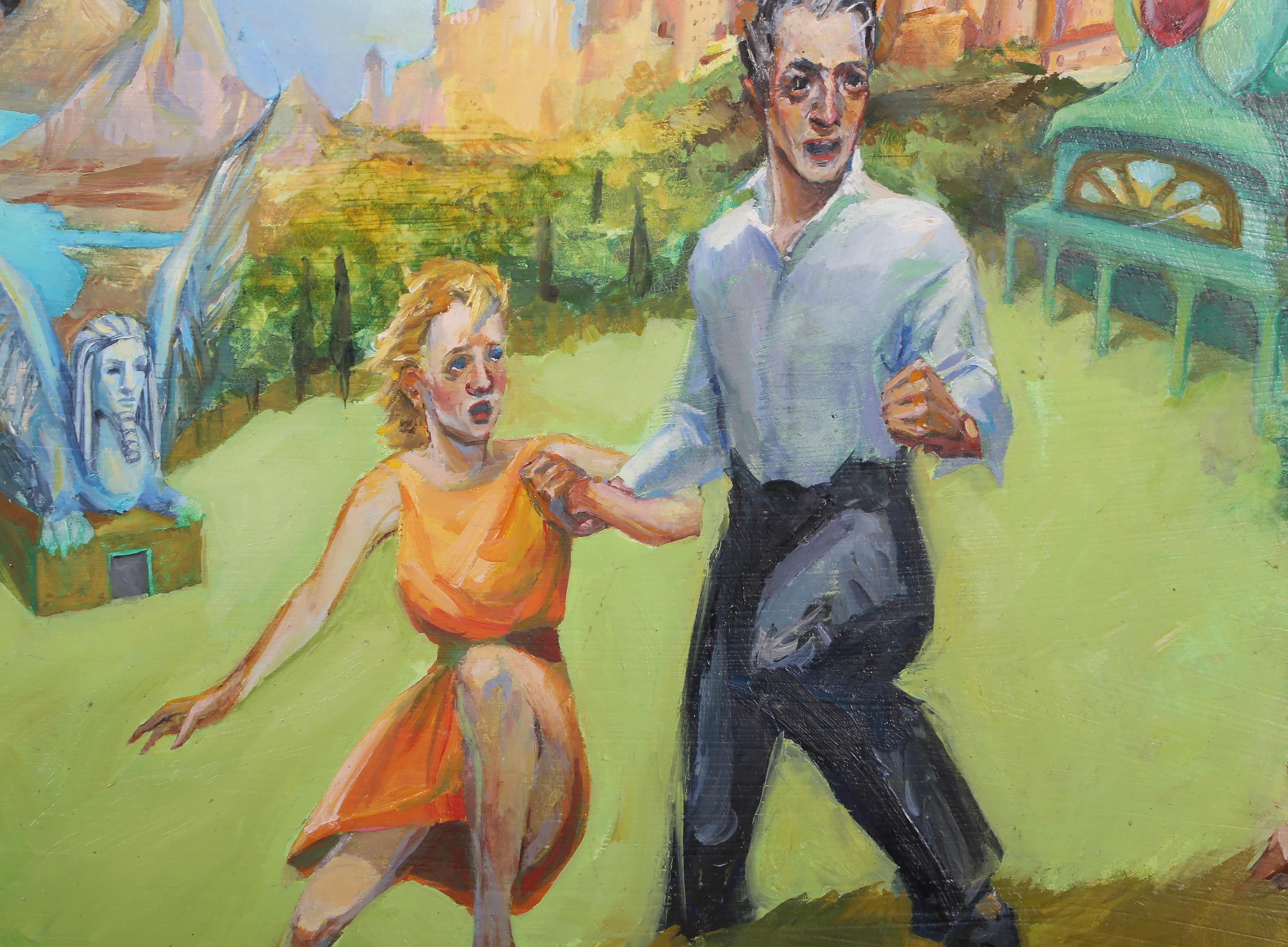 The Time Machine, Pop Art Oil Painting by Lisa Martin For Sale 1