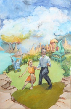 The Time Machine, Pop Art Oil Painting by Lisa Martin