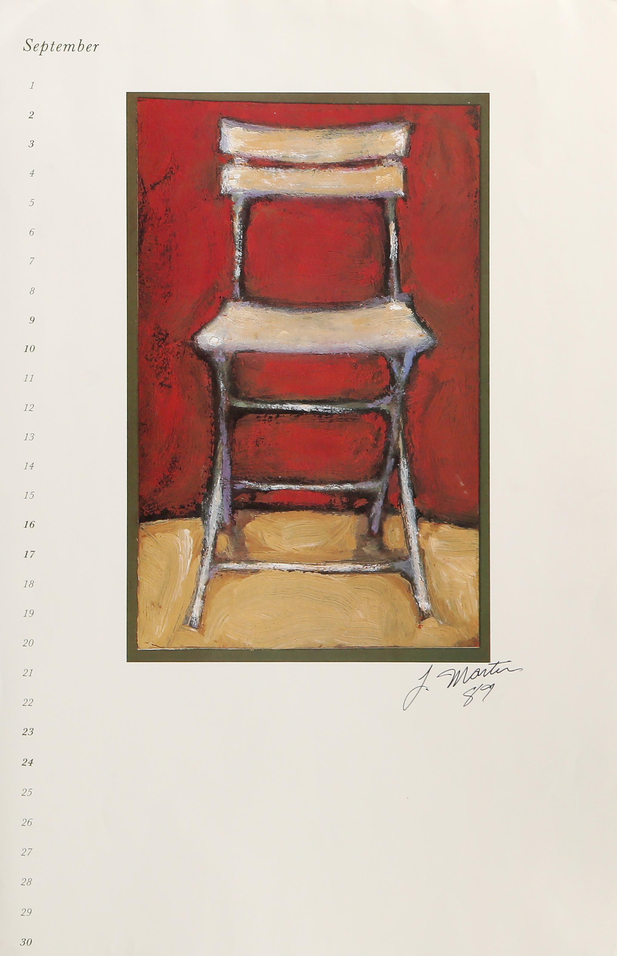 Lisa Martin - Red Chair, Year:  1989, Medium:  Offset Reproduction, Size:  17 x 11 in. (43.18 x 27.94 cm)
