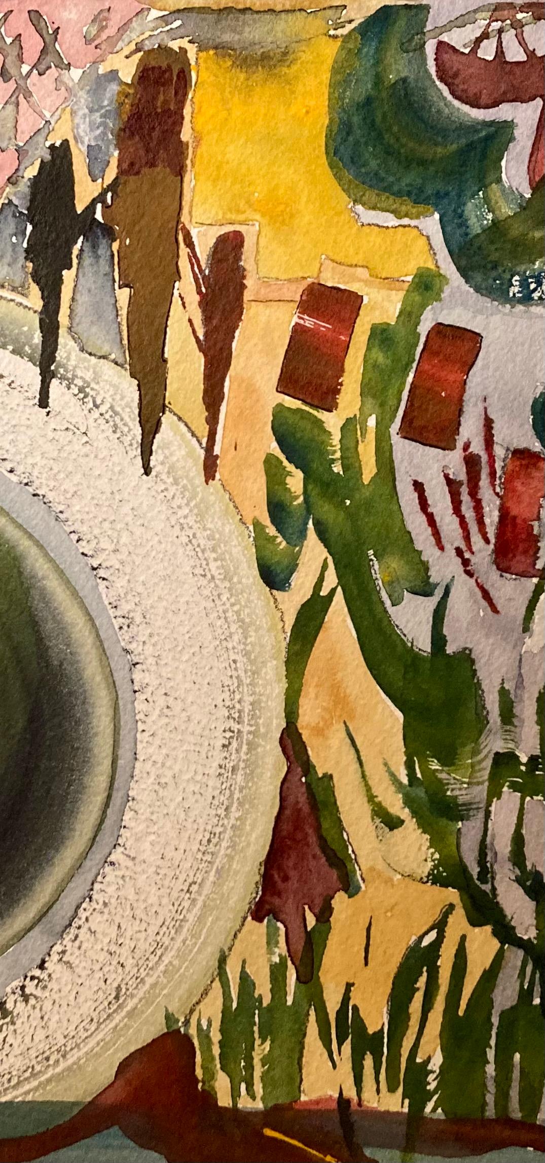 « Traveling » de Lisa Miceli, peinture à l'aquarelle en vente 3