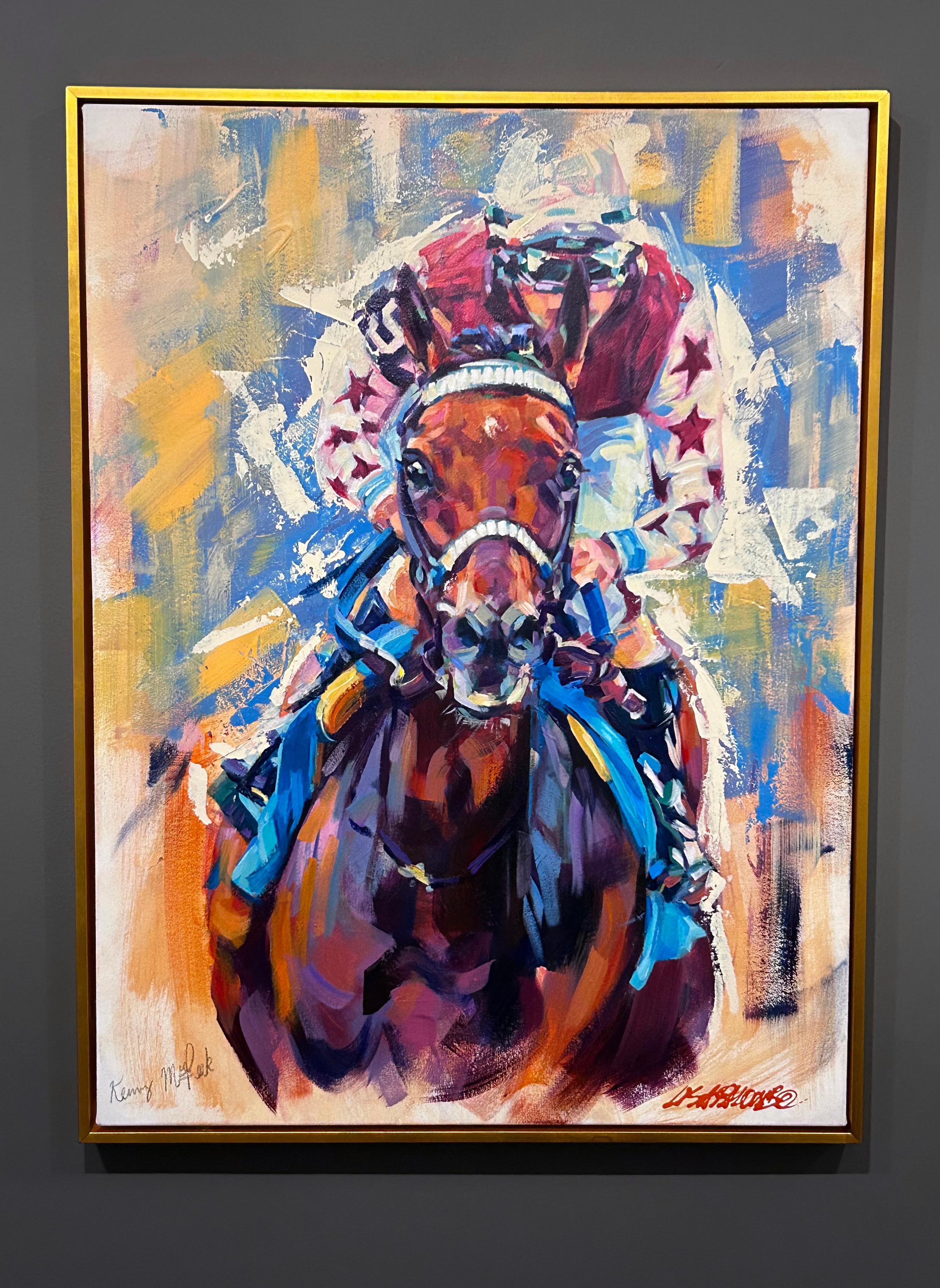 Lisa Palombo, „Thorpedo Anna“, 40x30“, Acrylgemälde signiert von Kenny McPeek im Angebot 1