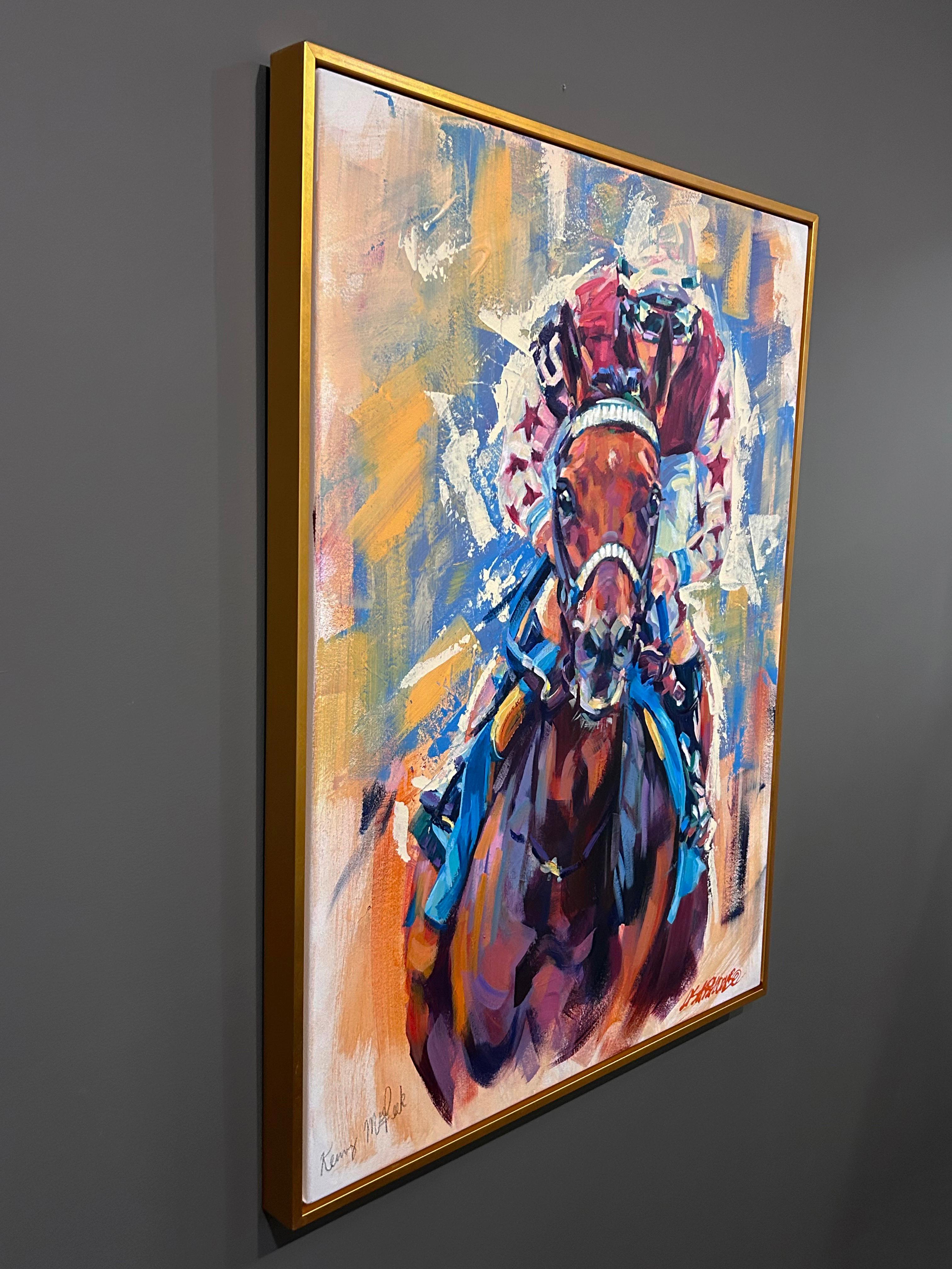Lisa Palombo, „Thorpedo Anna“, 40x30“, Acrylgemälde signiert von Kenny McPeek im Angebot 2