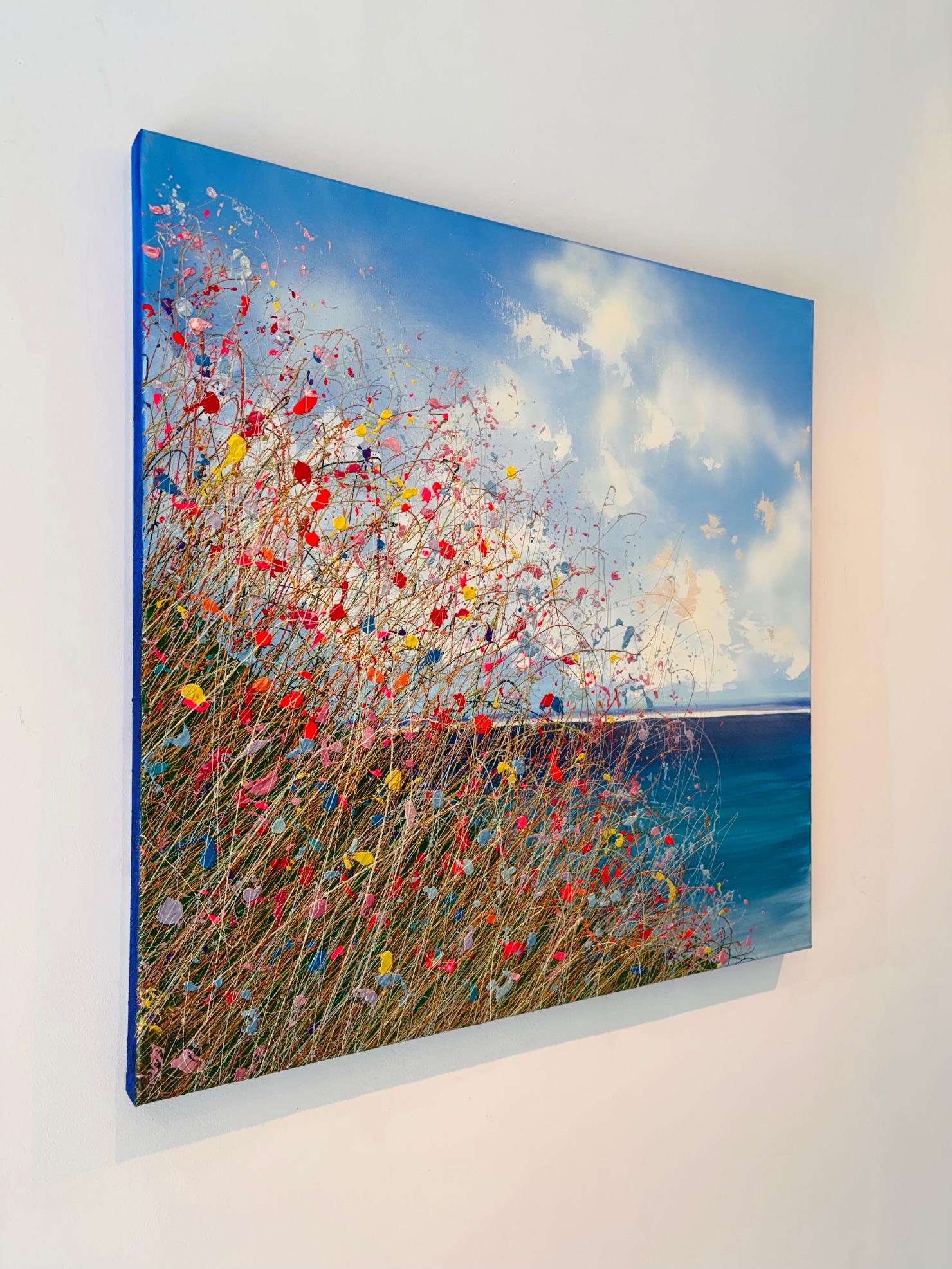 Headland Summer-originale floral Acrylmalerei - zeitgenössische abstrakte Kunstwerk (Naturalismus), Painting, von Lisa Pang
