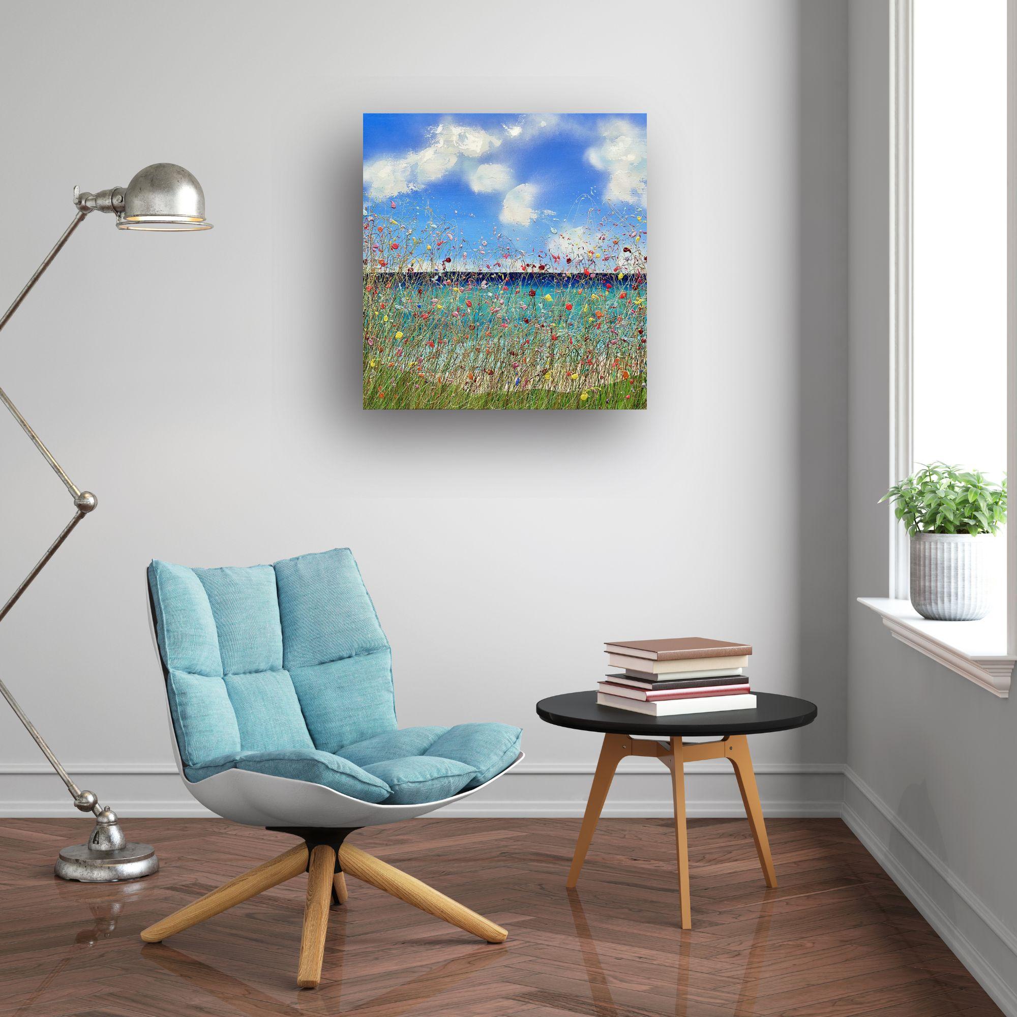 Together Forever I - original florales Gemälde - zeitgenössisches abstraktes Kunstwerk – Painting von Lisa Pang