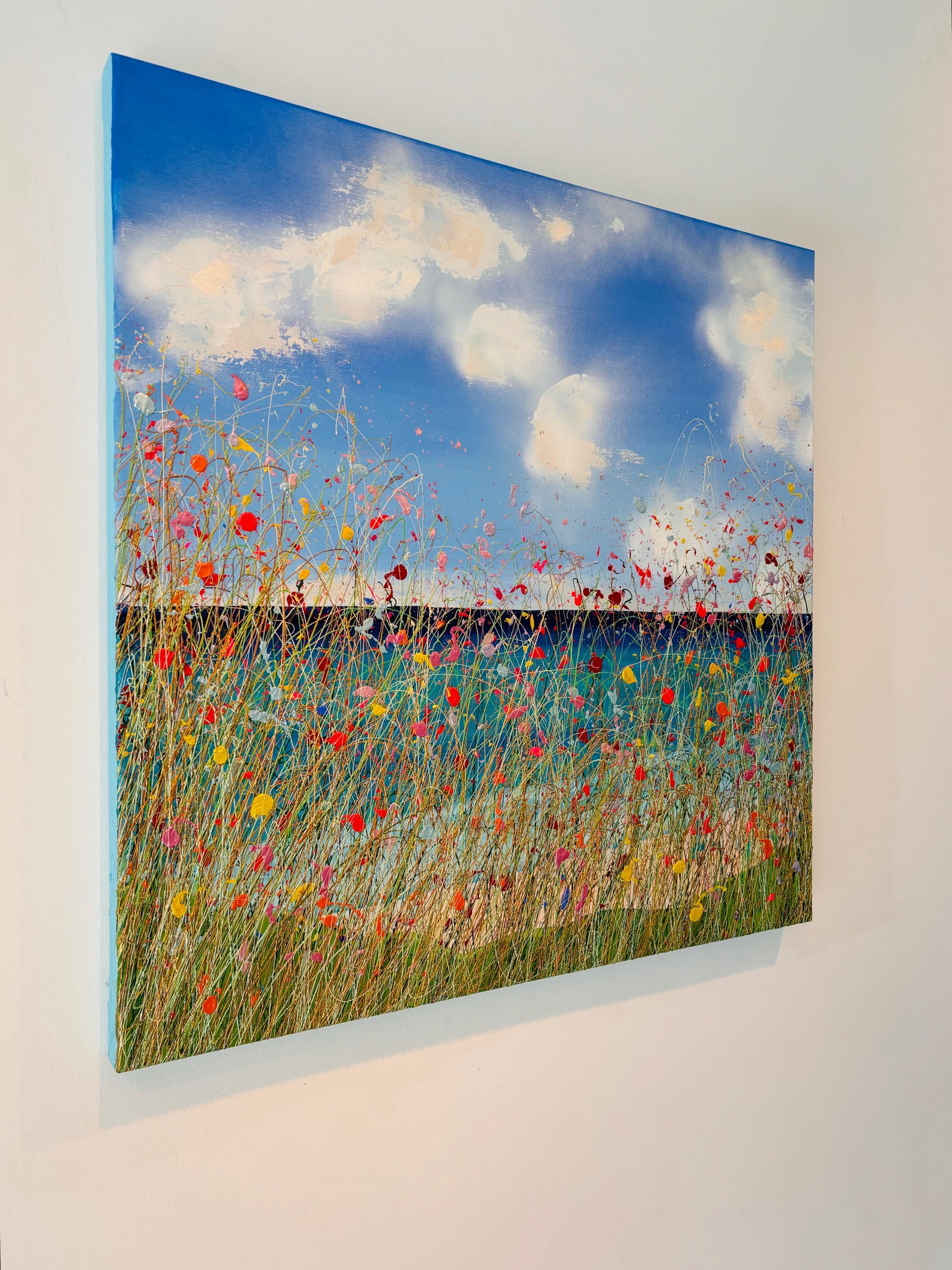 Together Forever I - original florales Gemälde - zeitgenössisches abstraktes Kunstwerk – Painting von Lisa Pang