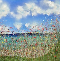 Together Forever II - peinture florale originale - œuvre d'art abstraite contemporaine
