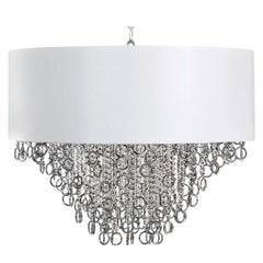 Lampe suspendue Lisa avec abat-jour blanc