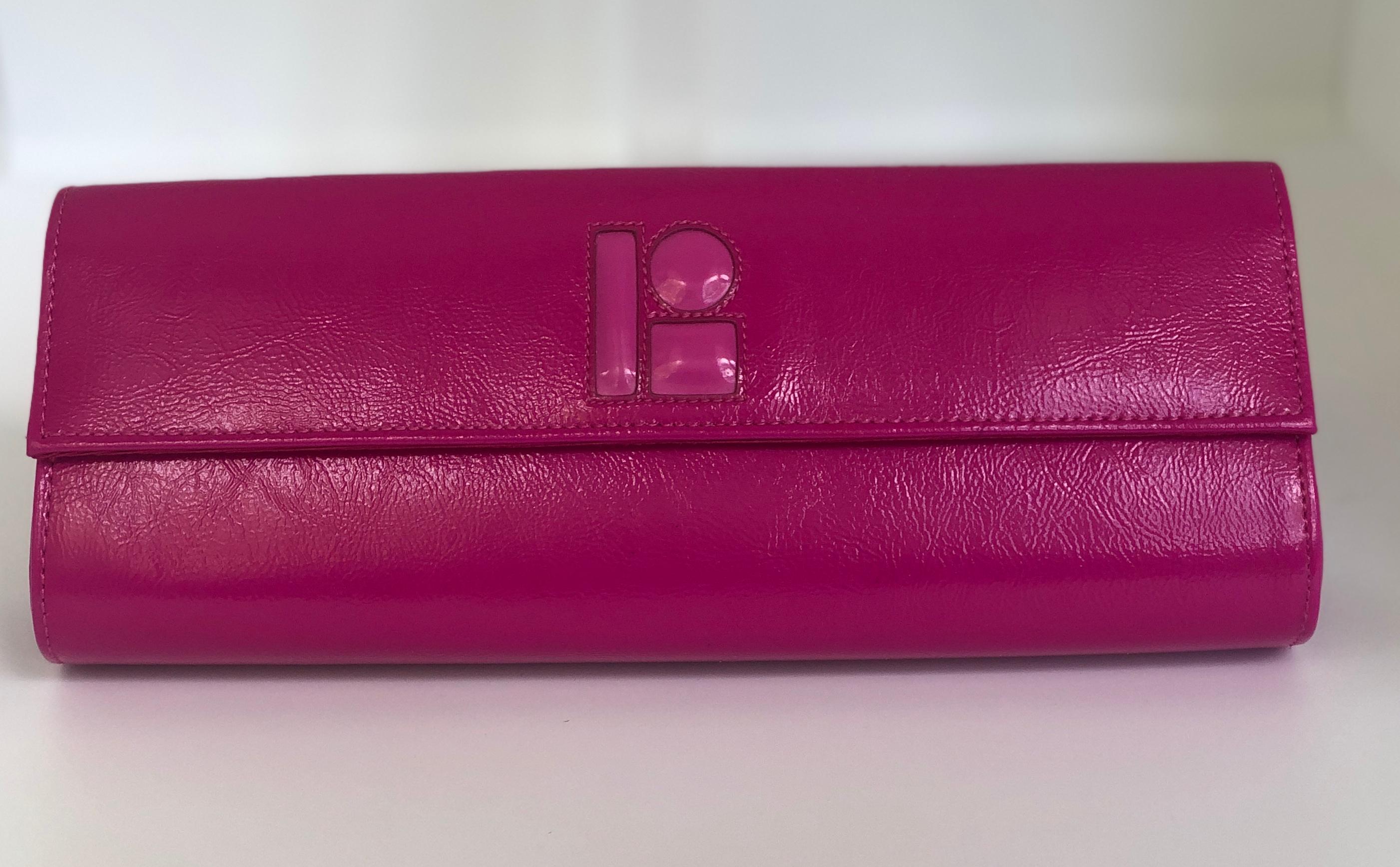 pink clutch handbag