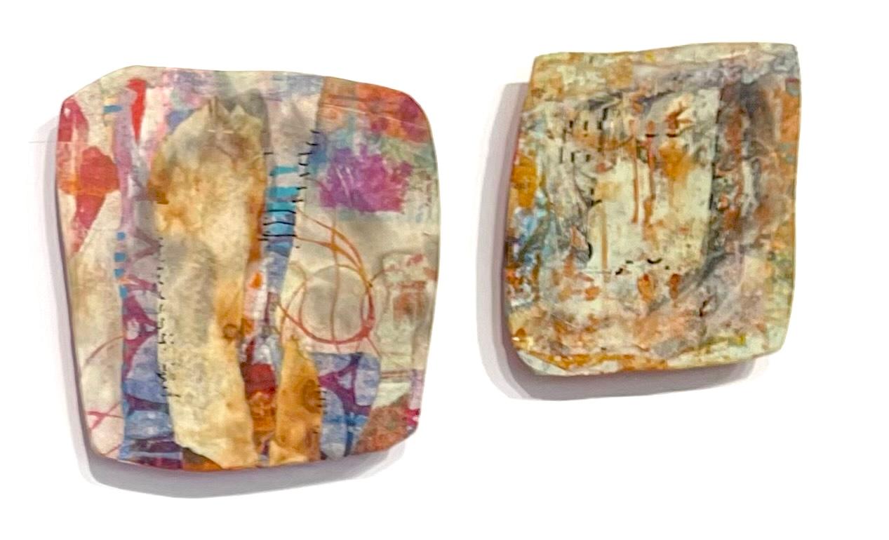 The Shape of Memory: Textured Abstract Mixed Media Organic Wall Art Sculpture For Sale 6
