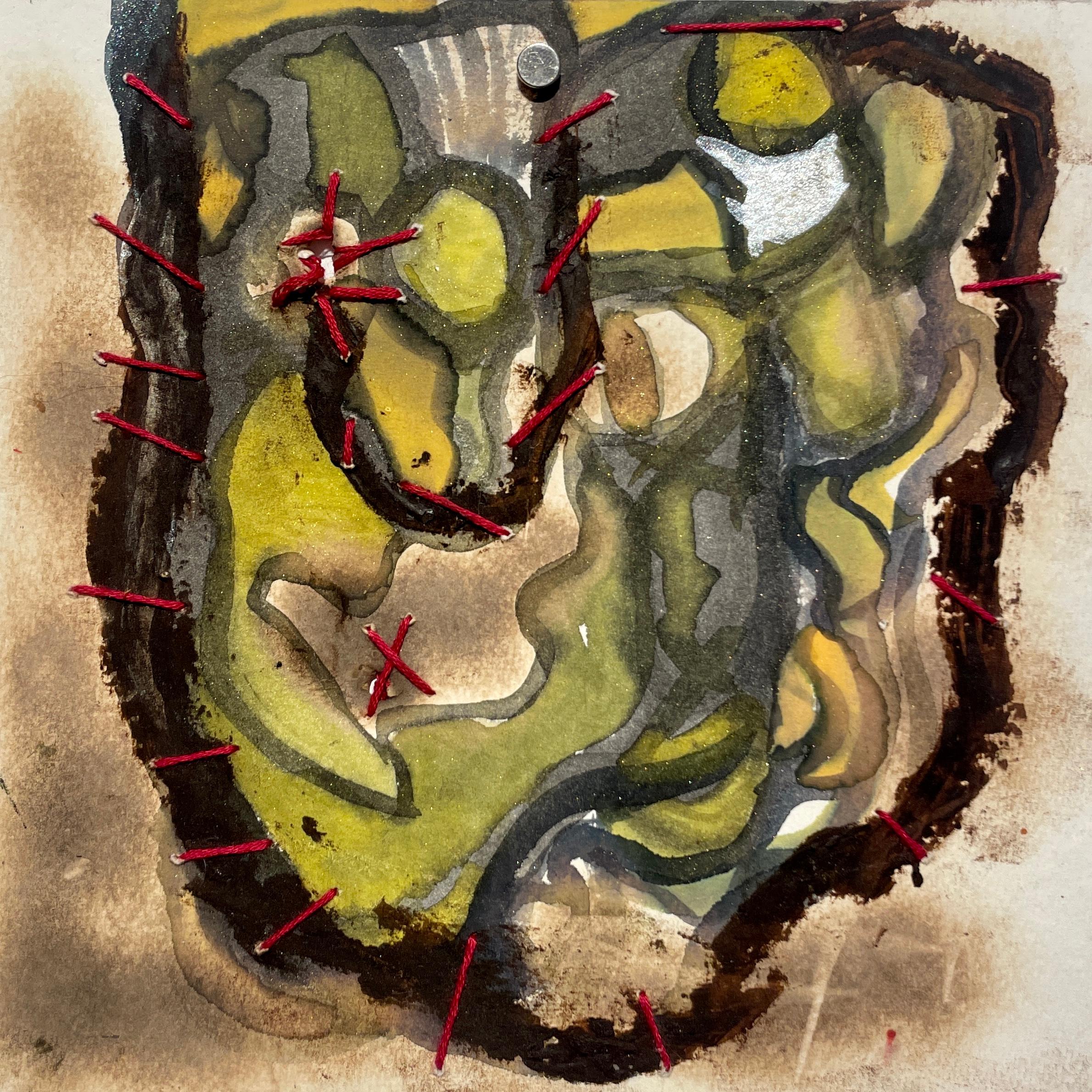 Lisa Pressman Abstract Painting - Explorations 21, abstract mixed media 