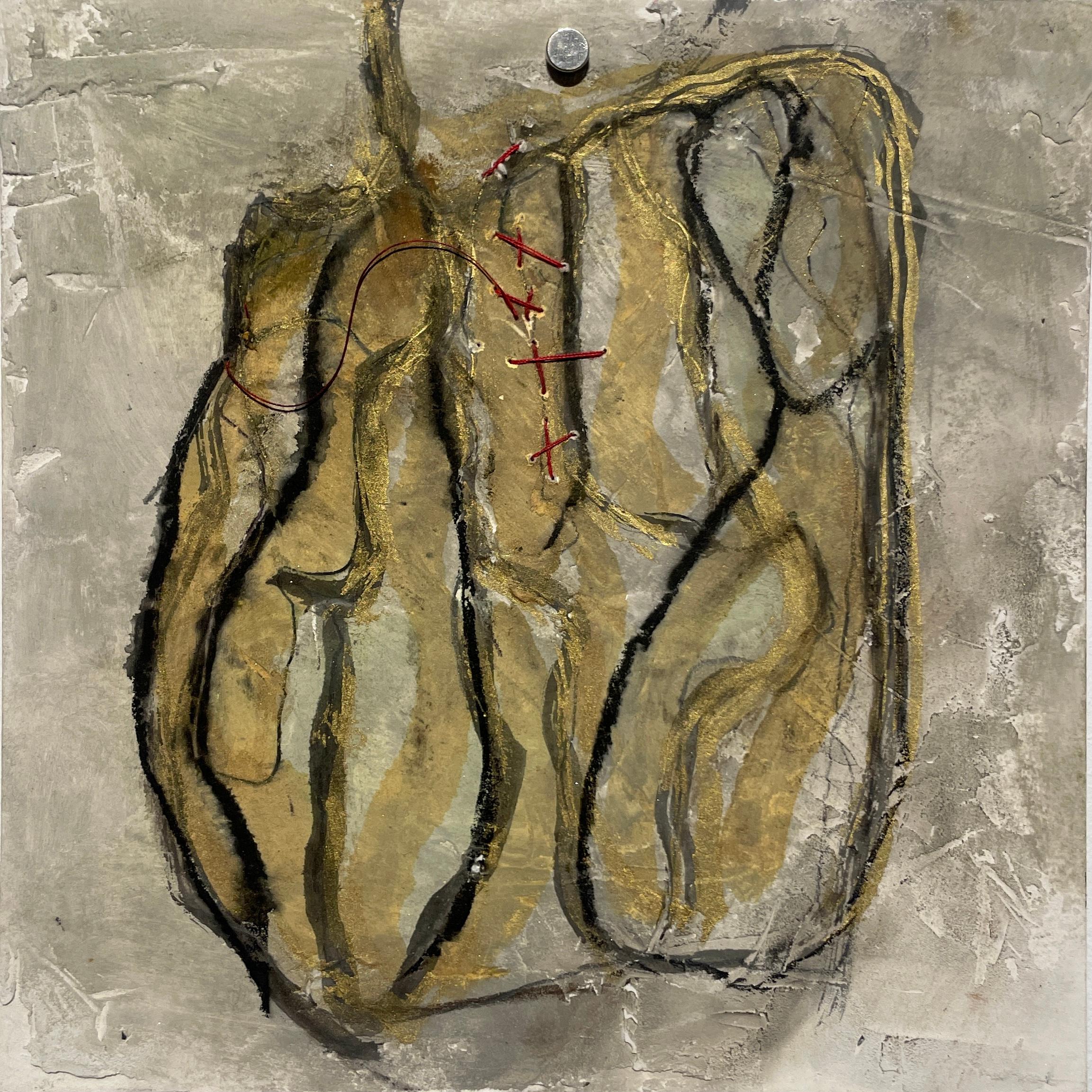 Lisa Pressman Abstract Painting - Explorations 5, abstract mixed media 