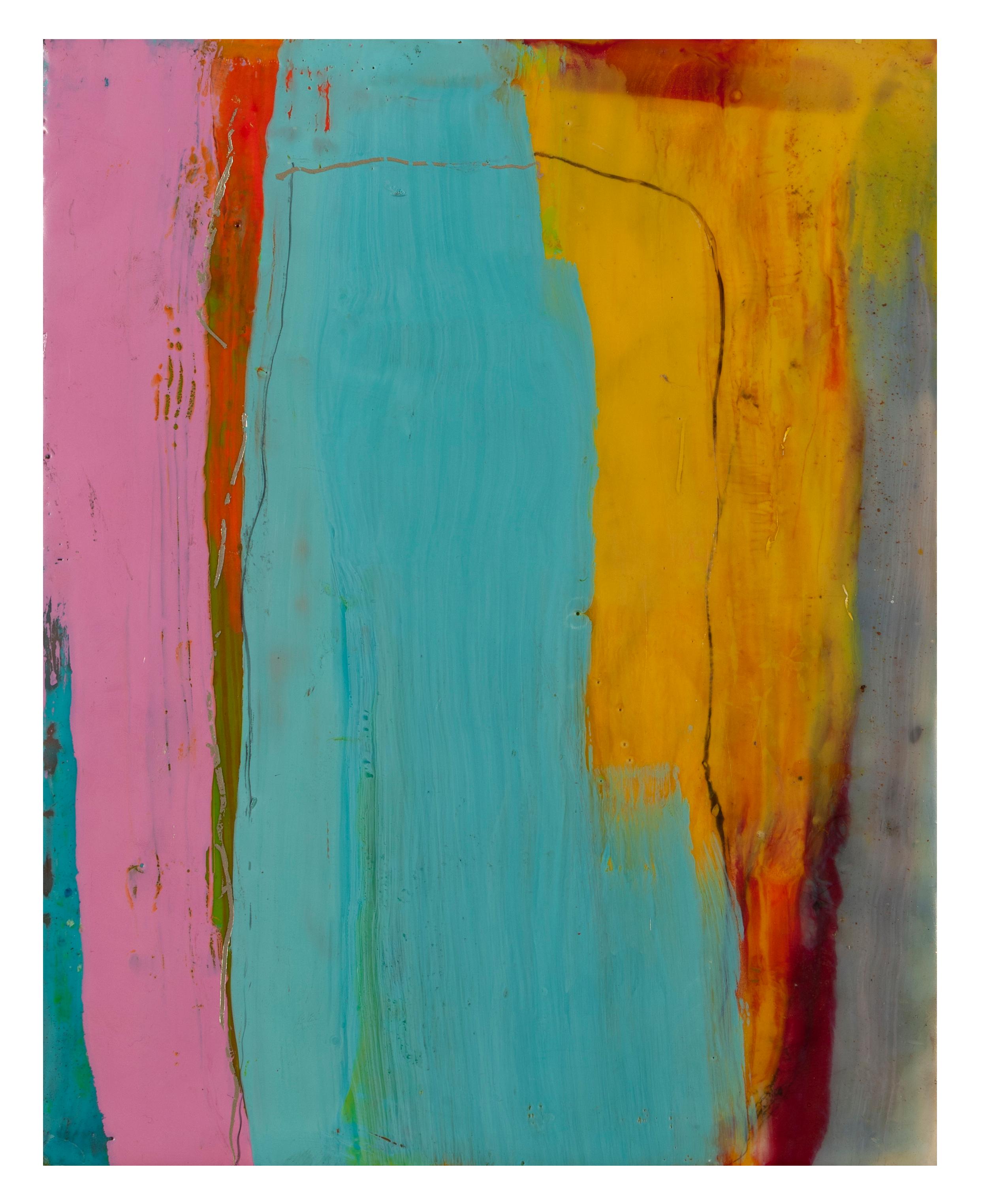 Lisa Pressman Abstract Painting - Meditations 6,  encaustic on panel