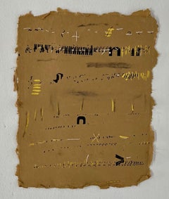 Messages #37, Mixed media on handmade paper