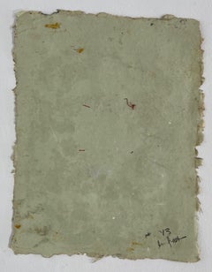 Messages #43, Mischtechnik auf handgefertigtem Papier, Kupfer und Erdtönen