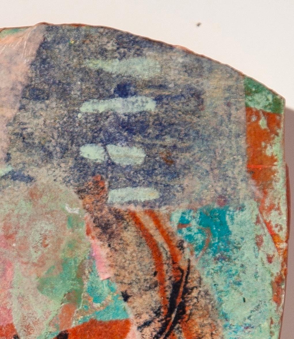 Margins Of Matter, Abstract Mixed-Media Sculpture Wall Mounted, 7.5 x 7 x 2 in. For Sale 1