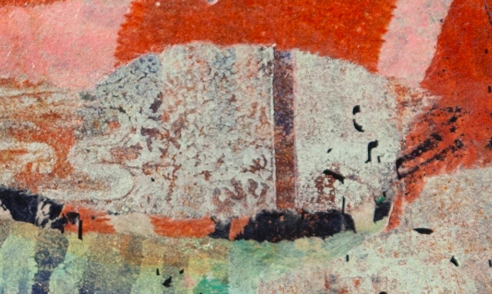 Margins Of Matter, Abstract Mixed-Media Sculpture Wall Mounted, 7.5 x 7 x 2 in. For Sale 2