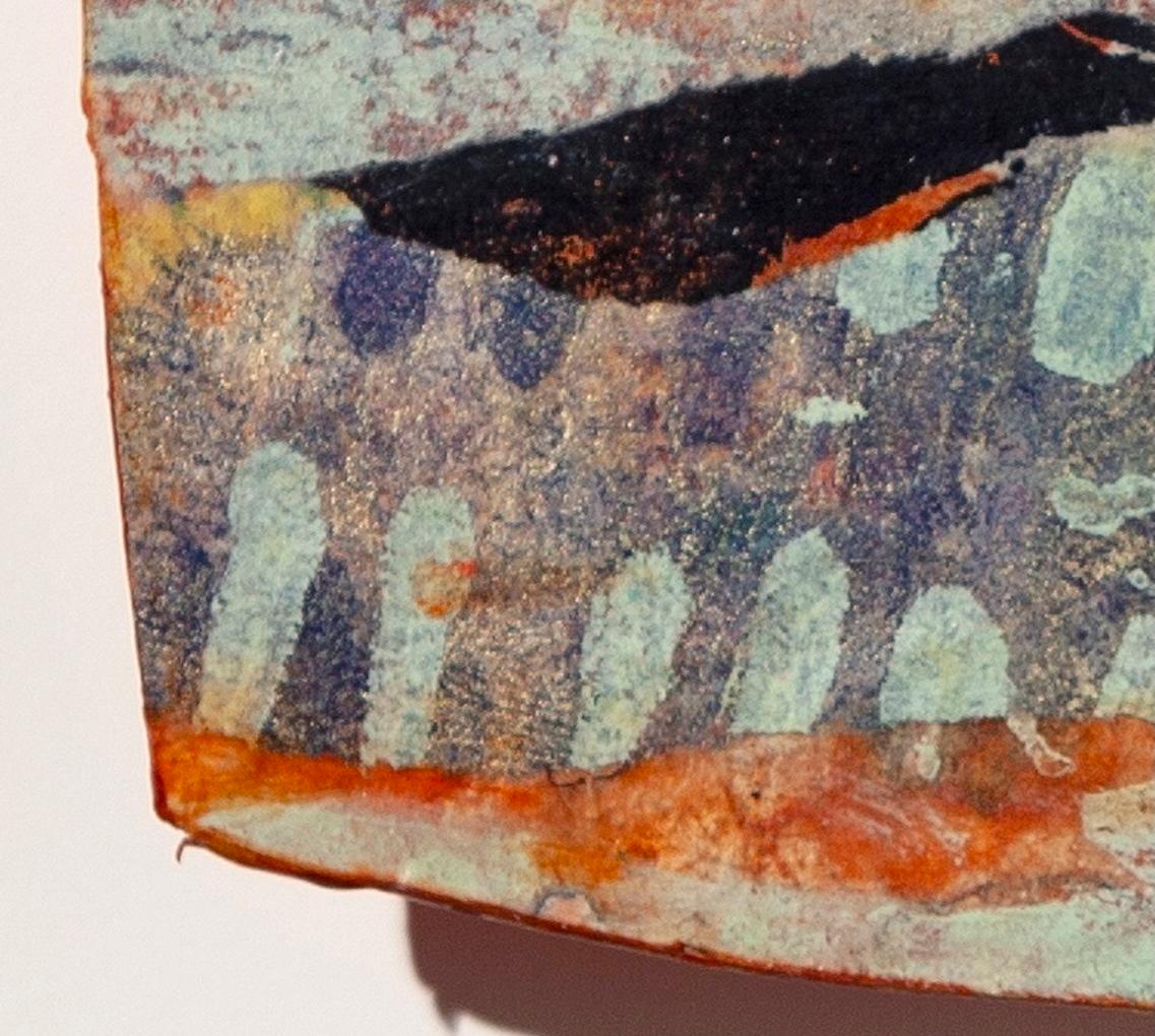 Margins Of Matter, Abstract Mixed-Media Sculpture Wall Mounted, 7.5 x 7 x 2 in. For Sale 4