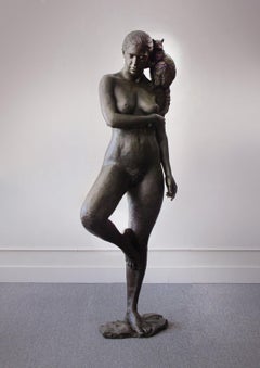 Woman with Lemur
