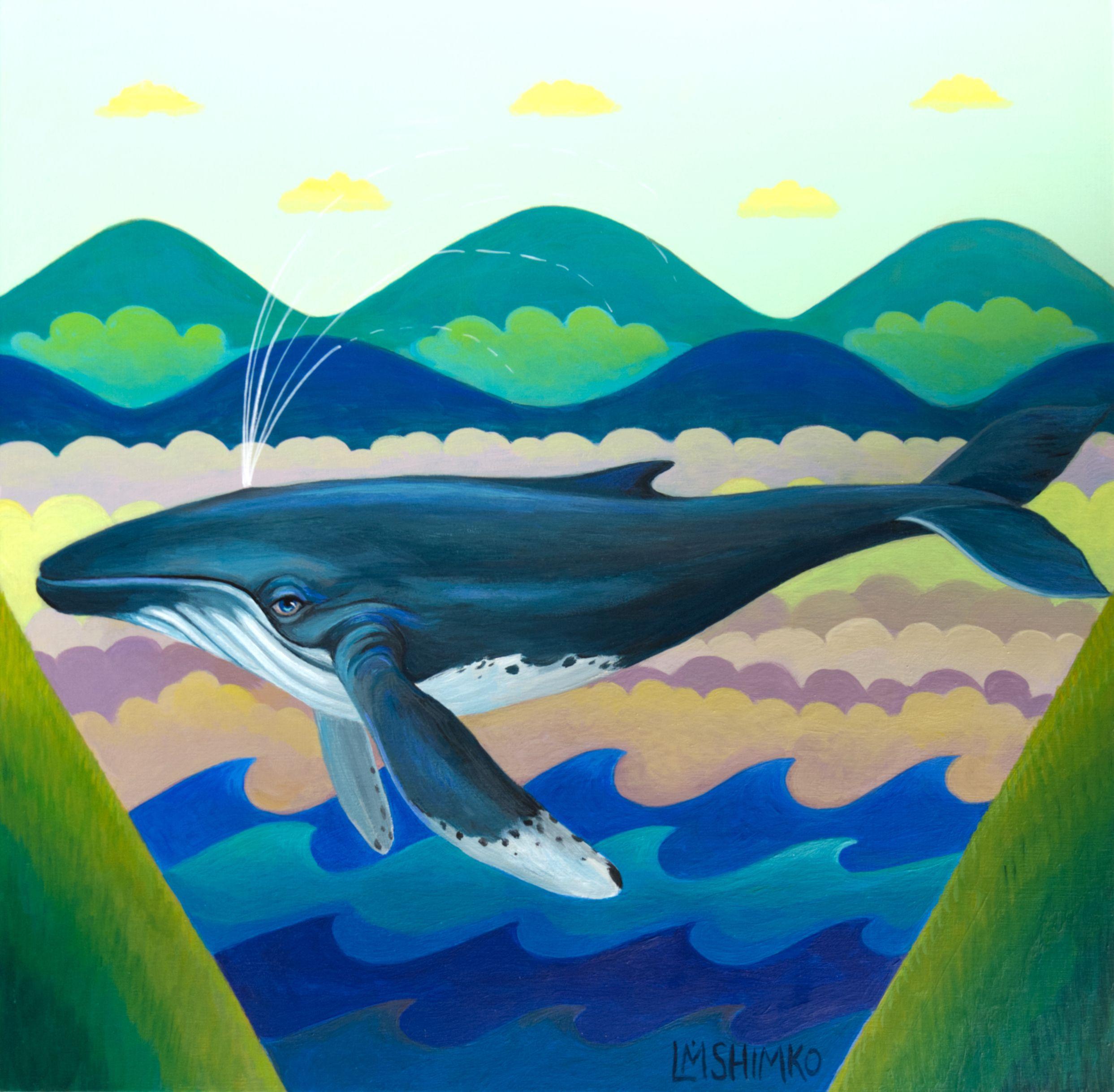 Lisa Shimko Landscape Painting - Humpback Whale Mountains