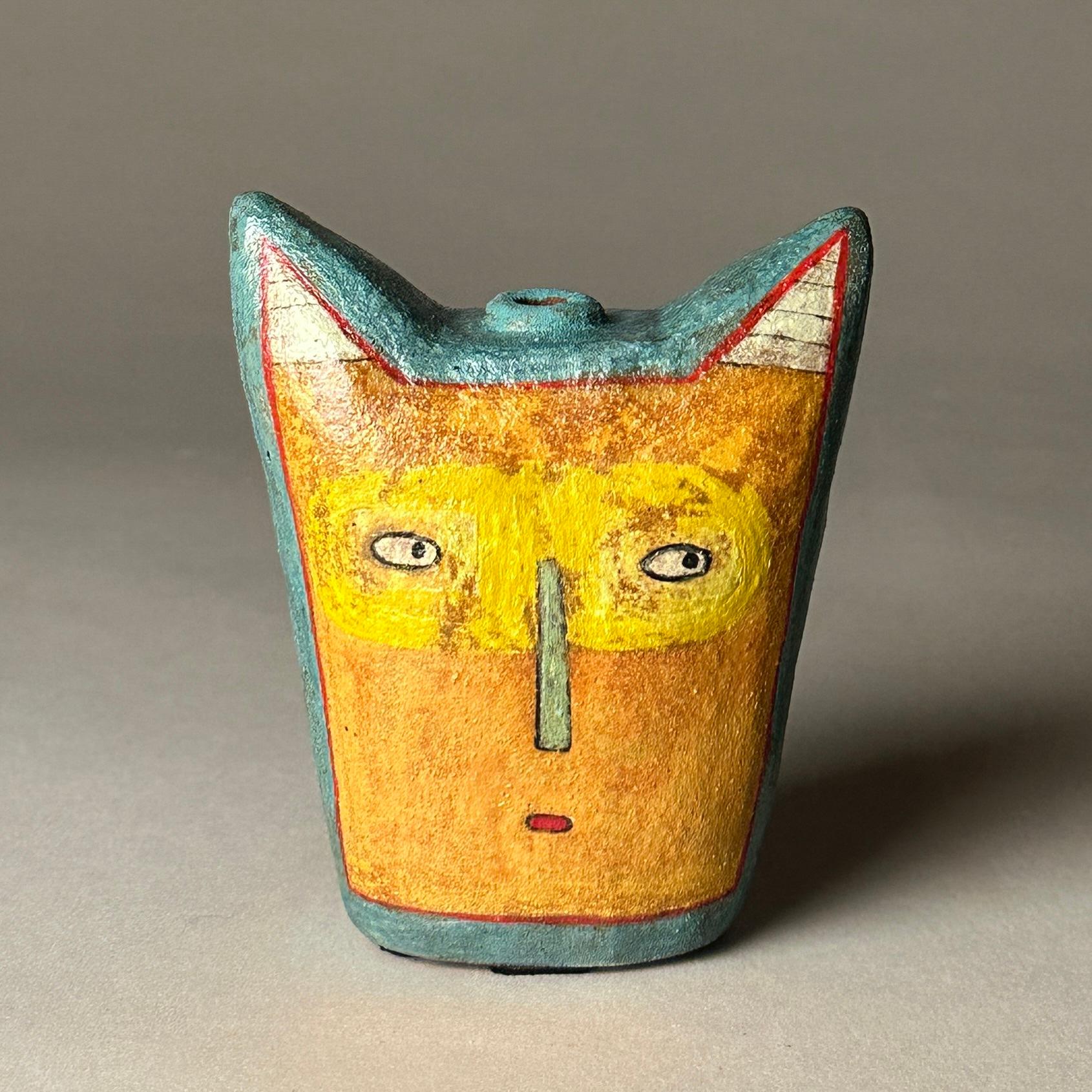 Lisa Smith Figurative Sculpture - Face Jar 17