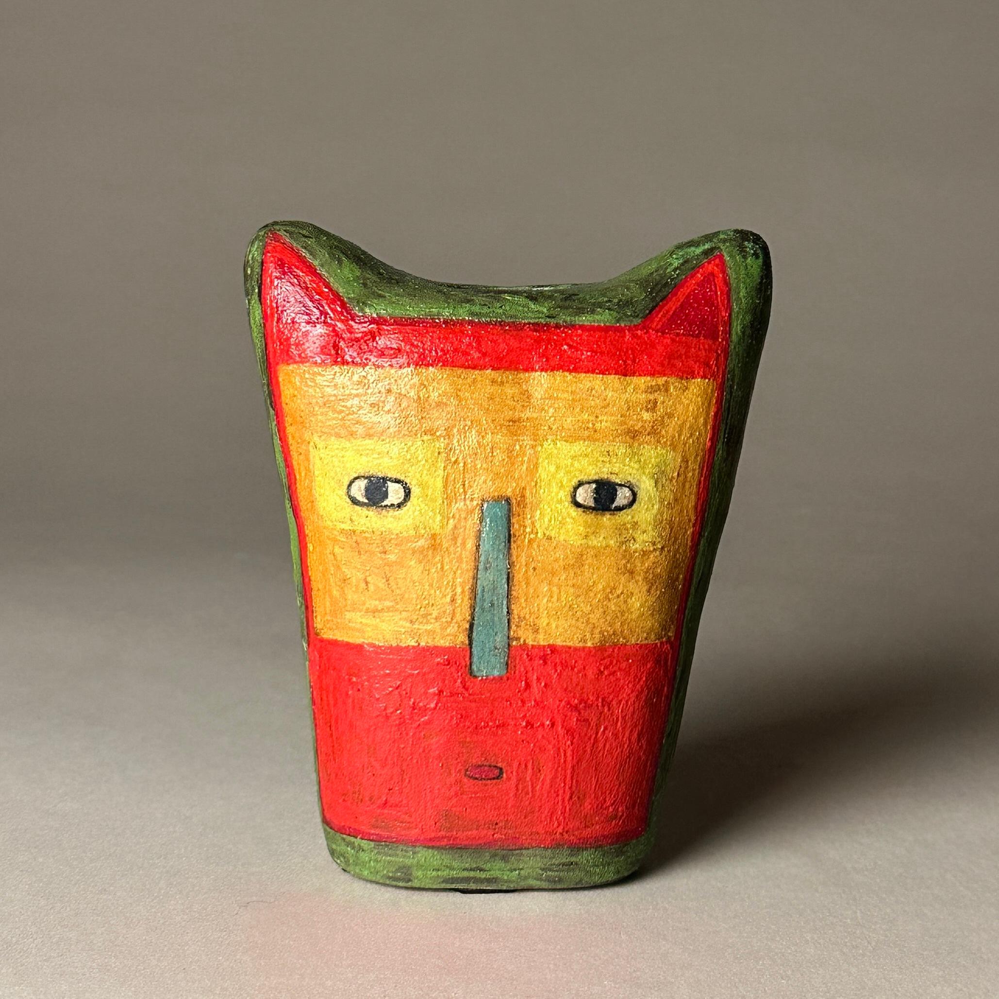 Lisa Smith Figurative Sculpture - Face Jar 18
