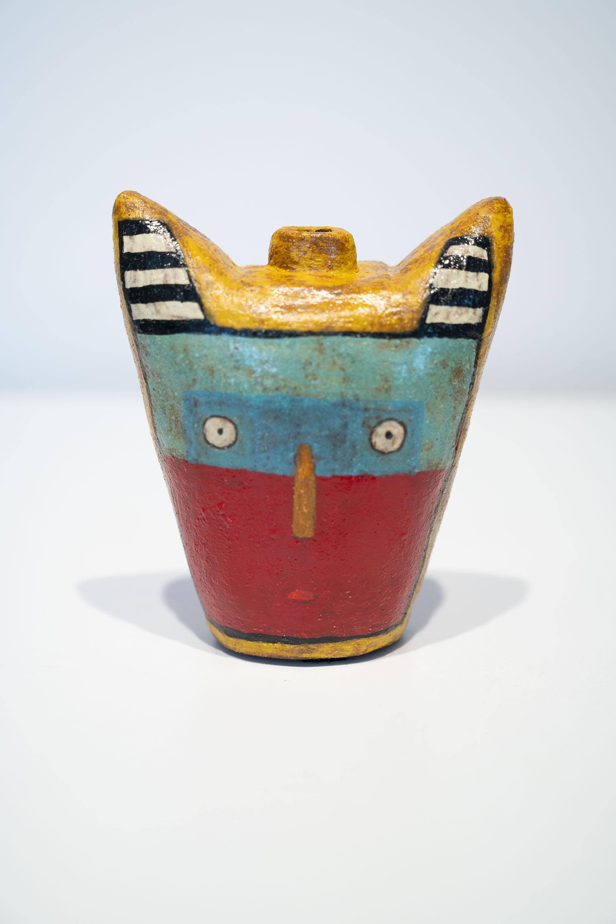 Face Jar 24 - Sculpture by Lisa Smith