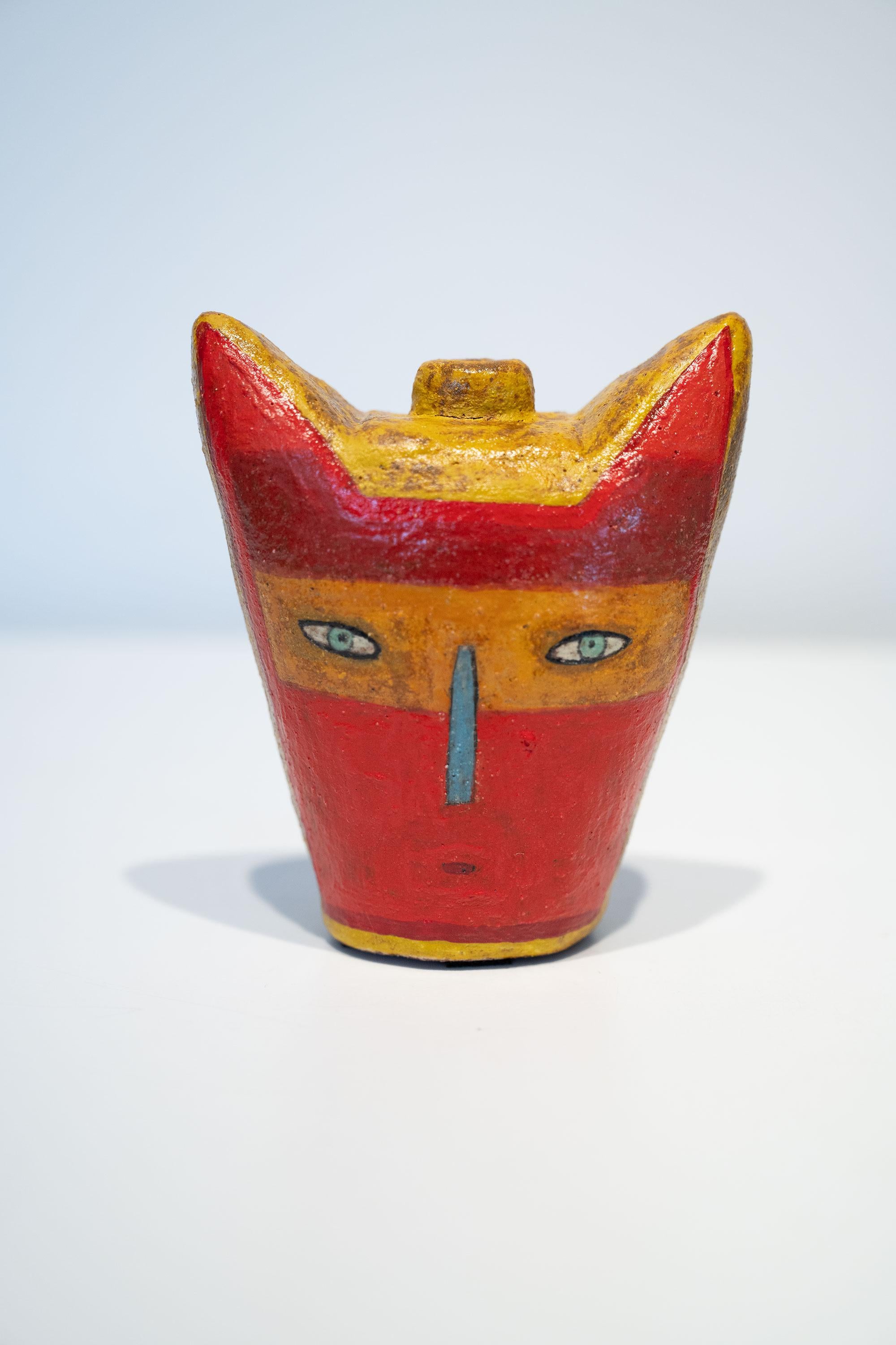 Lisa Smith Figurative Sculpture - Face Jar 24