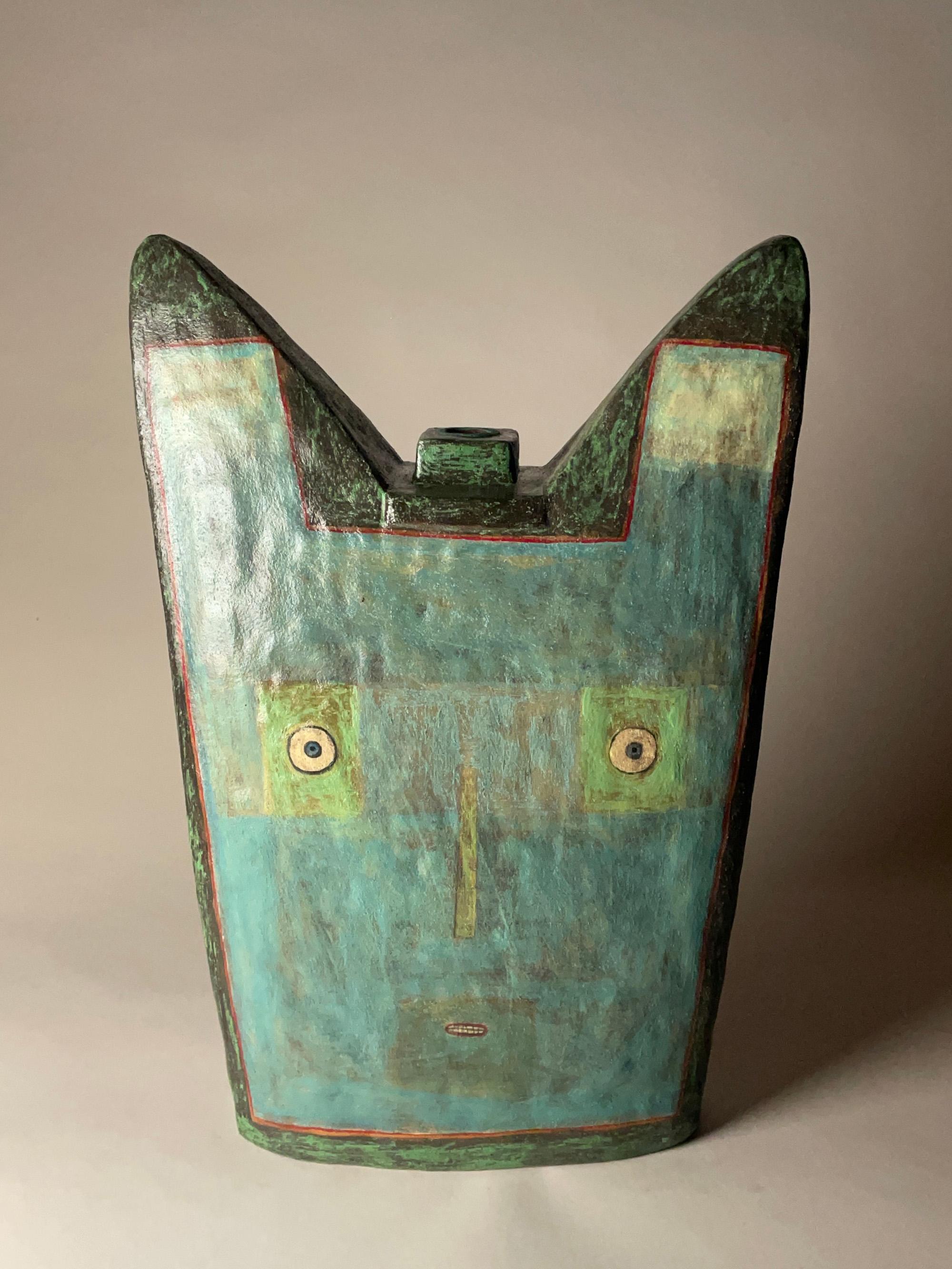 Figurative Sculpture de Lisa Smith - Tarro Cara Grande