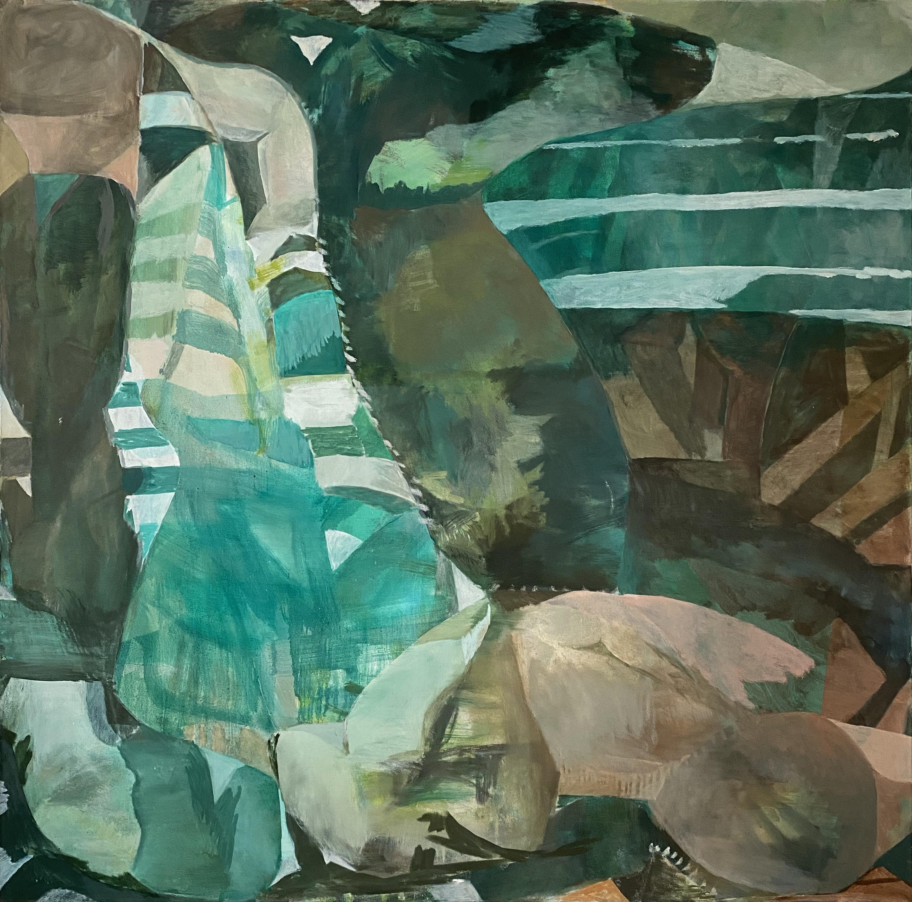 Lisa Taliano Figurative Painting – Auslaufende Gaia