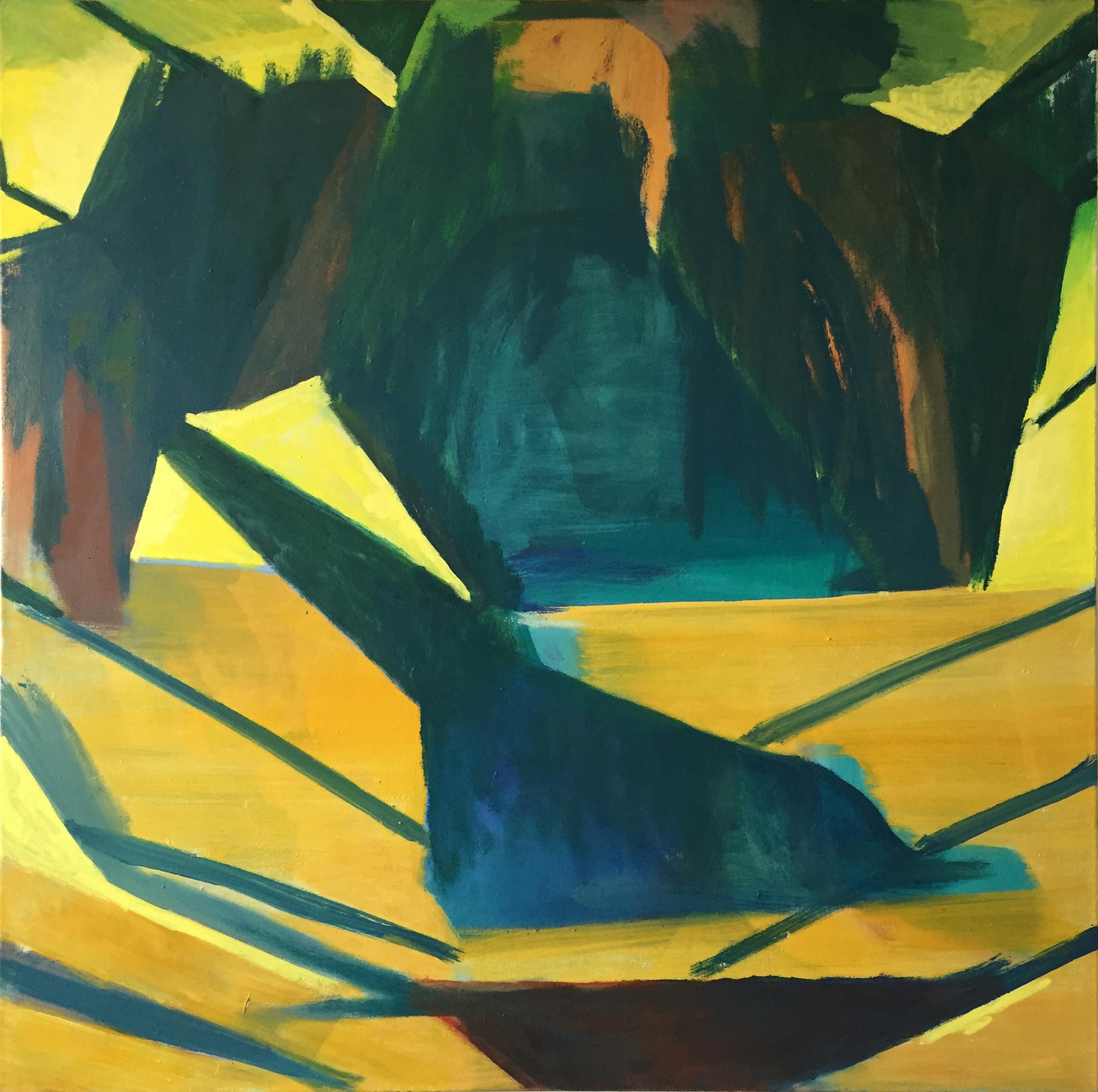 Lisa Taliano Figurative Painting – Zwei Sonnen