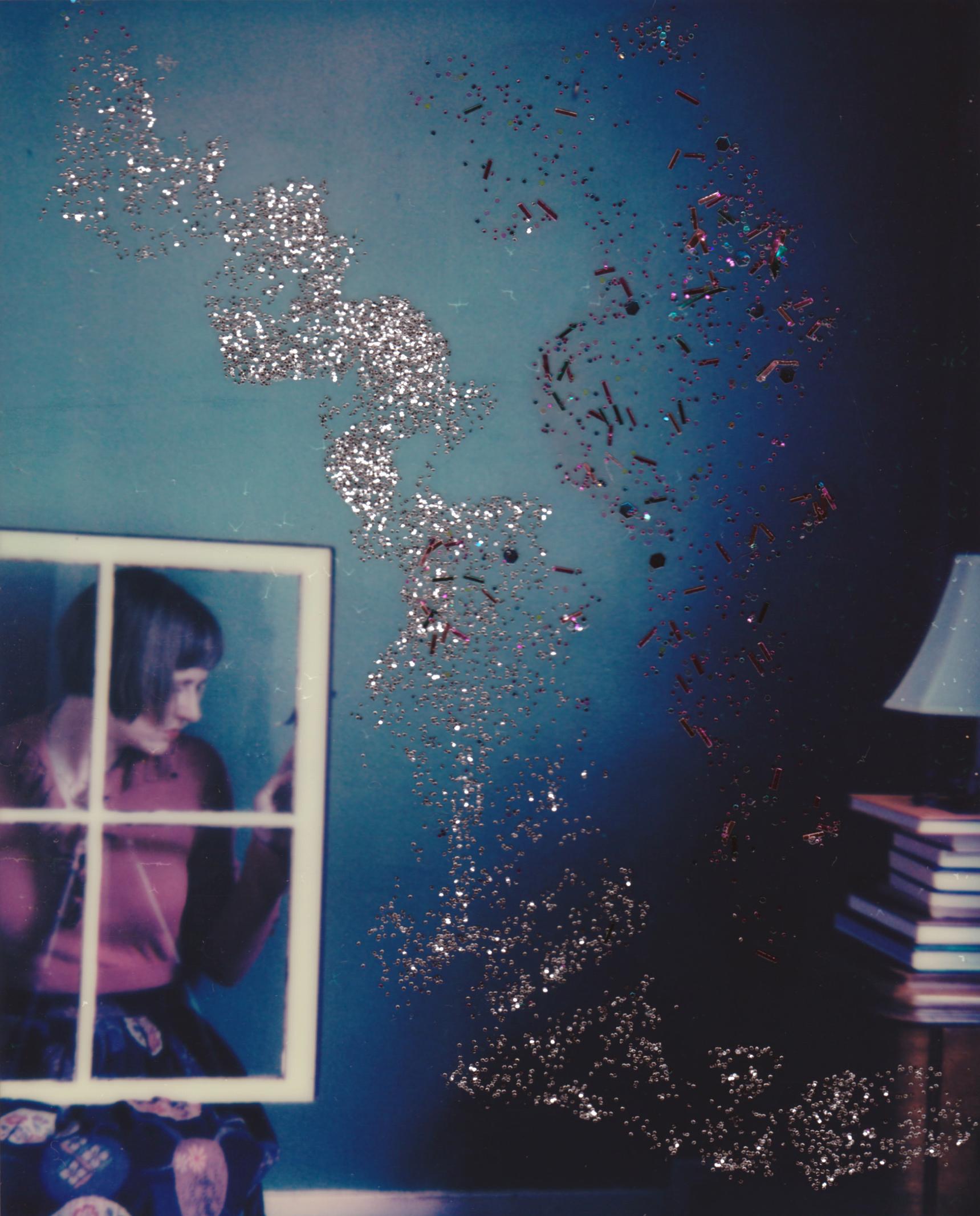 Lisa Toboz Figurative Photograph - A Room Divided - Contemporary, Figurative, Woman, Polaroid, 21st Century