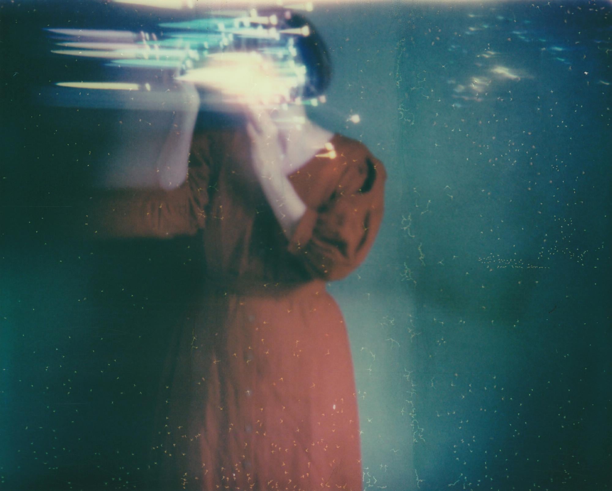 Lisa Toboz Color Photograph - Falling Stars - Contemporary, Figurative, Woman, Polaroid, 21st Centur