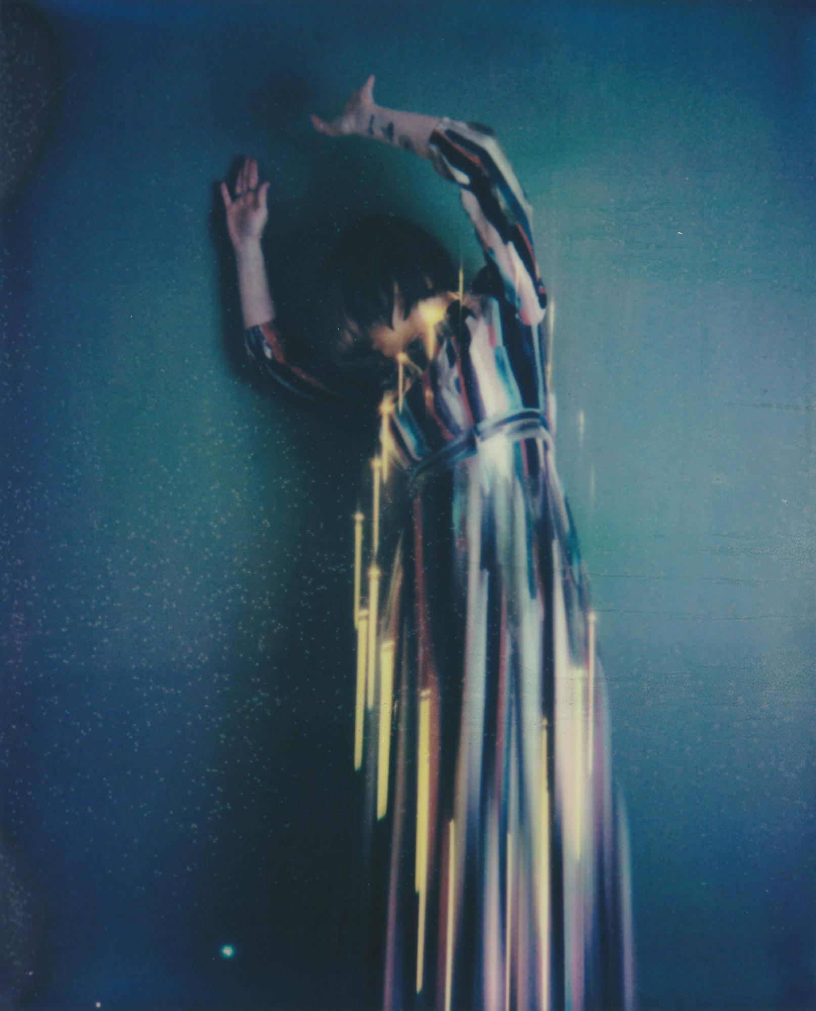 Lisa Toboz Color Photograph - Falling Stars - Contemporary, Figurative, Woman, Polaroid, 21st Centur