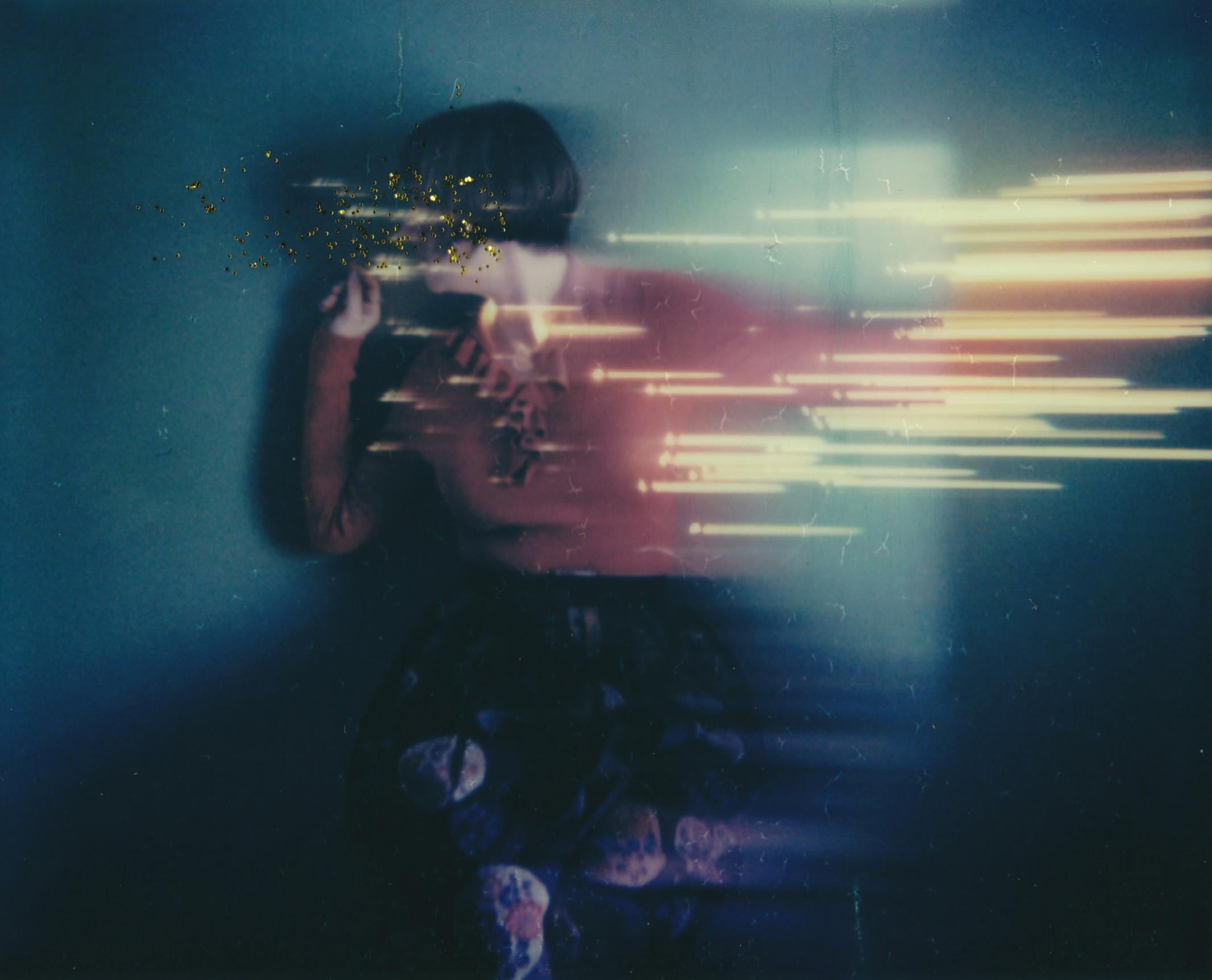 Lisa Toboz Figurative Photograph - Falling Stars - Contemporary, Figurative, Woman, Polaroid, 21st Century