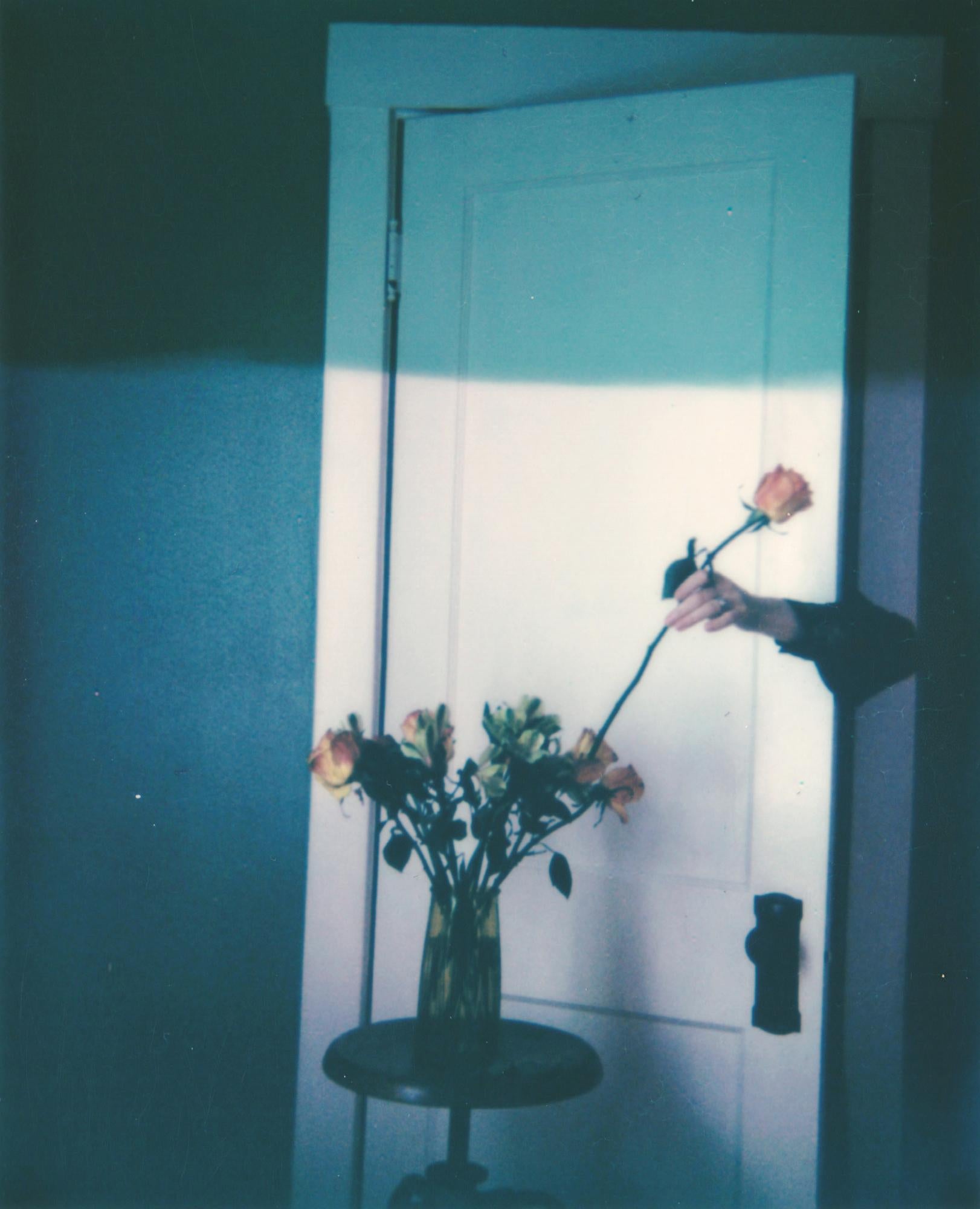 In Bloom - Zeitgenössisch, Frau, Polaroid, Gemälde