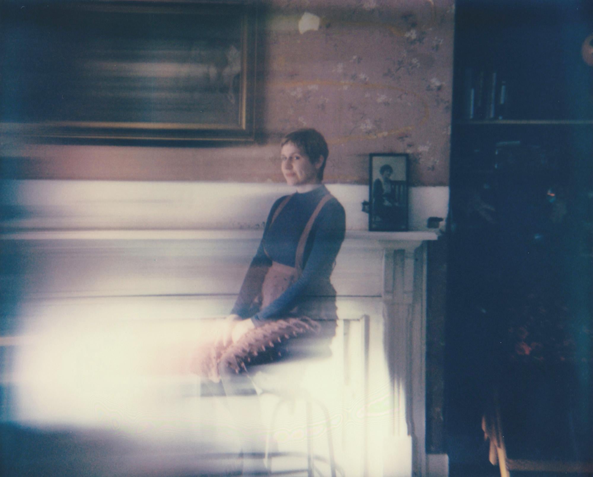 Lisa Toboz Portrait Photograph - Self Portrait  (Dwell Series) - Contemporary, Woman, Polaroid, Interior, 21st