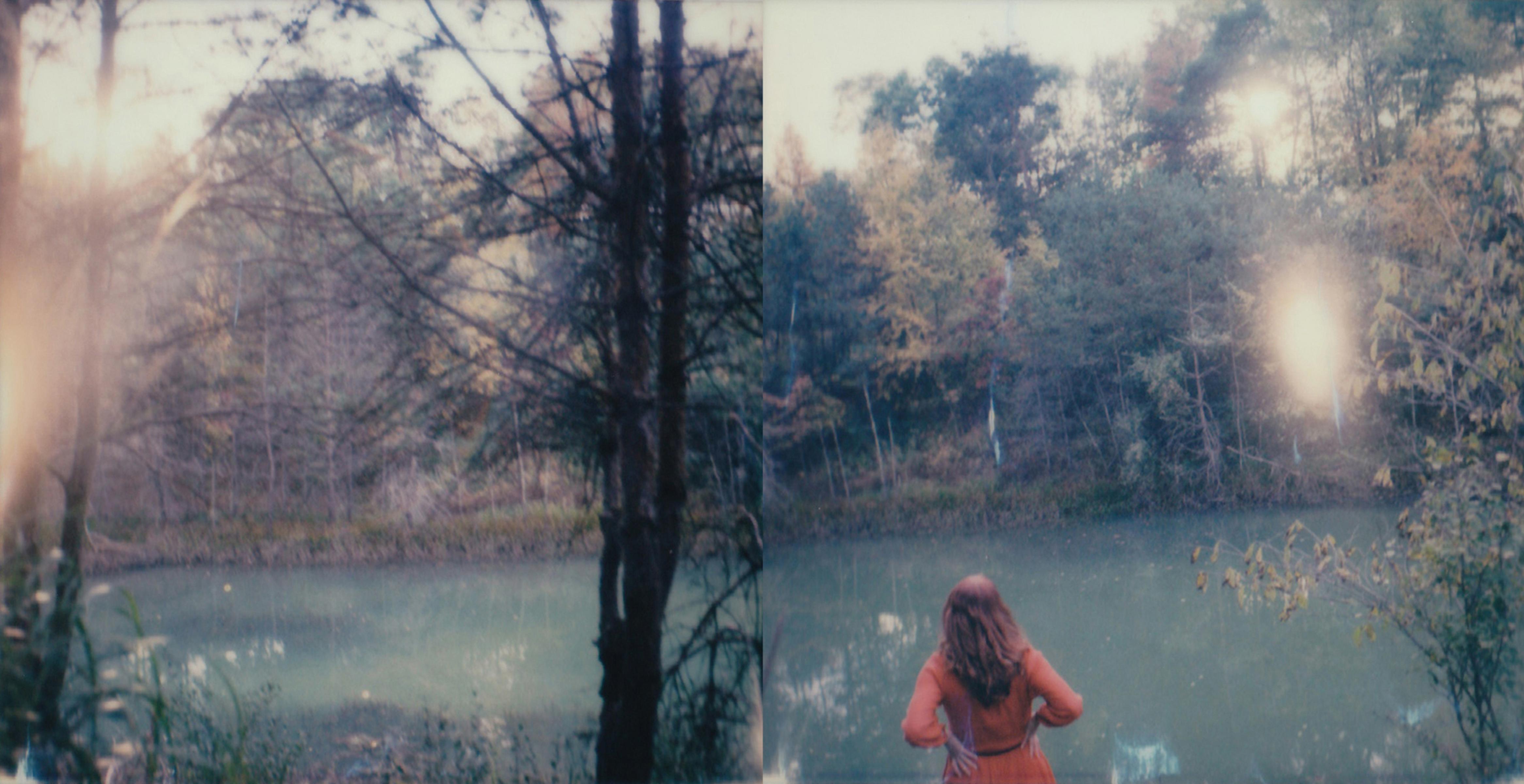 Lisa Toboz Color Photograph - Sunfall - Contemporary, Figurative, Woman, Landscape, Polaroid, Photograph