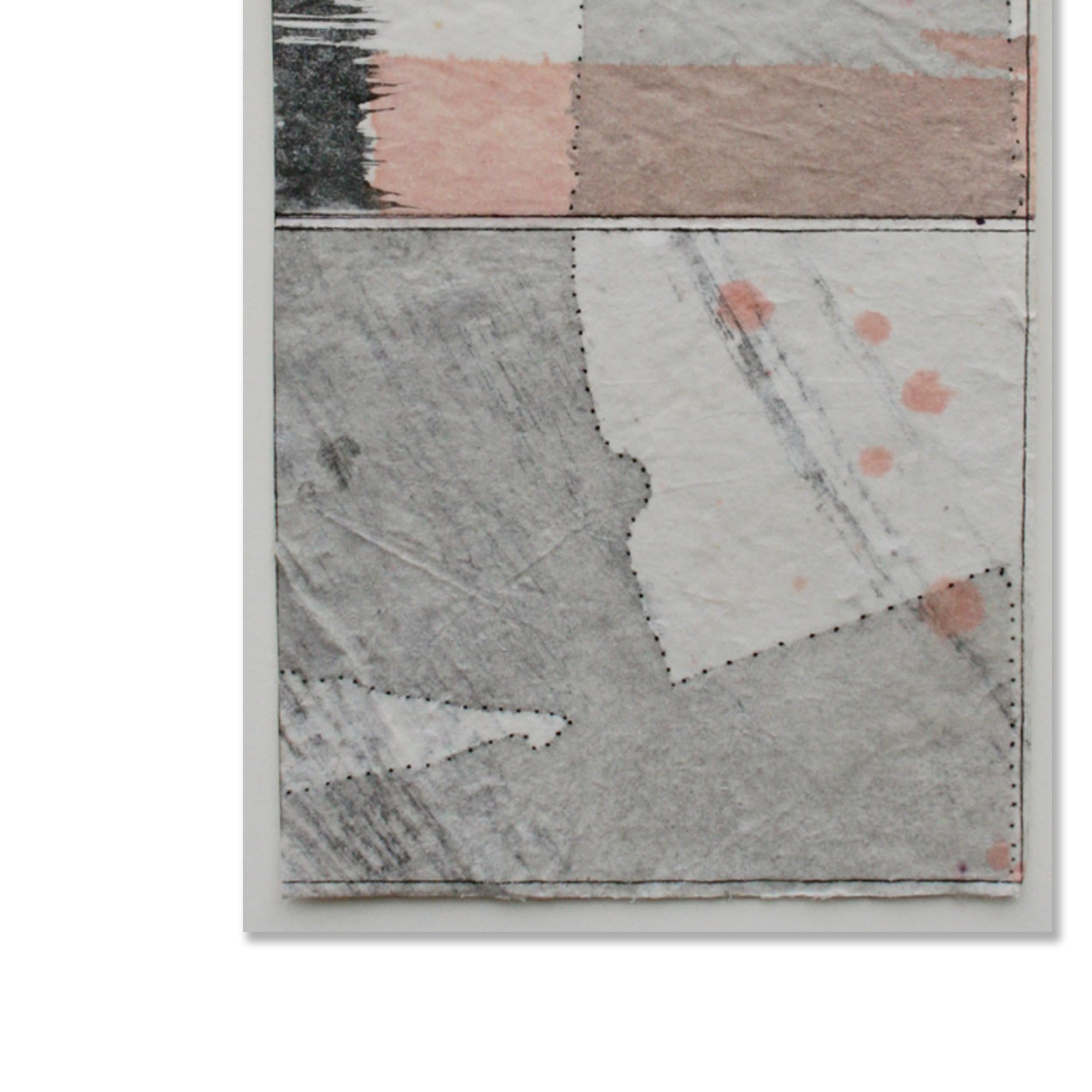 Almond Meditations 8 - Gray Abstract Painting by Lisa Weiss